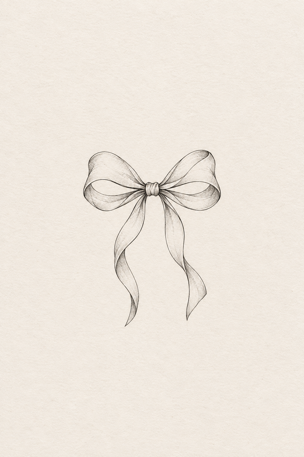 small black and white tattoos: Dainty bow concept