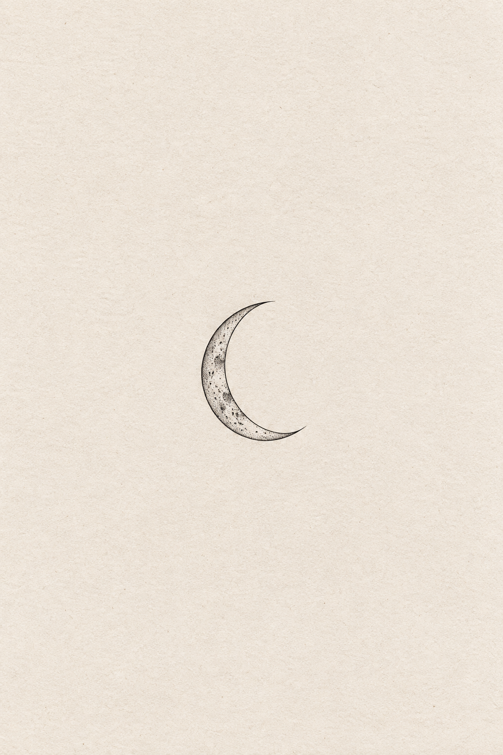 small black and white tattoos: Small crescent concept
