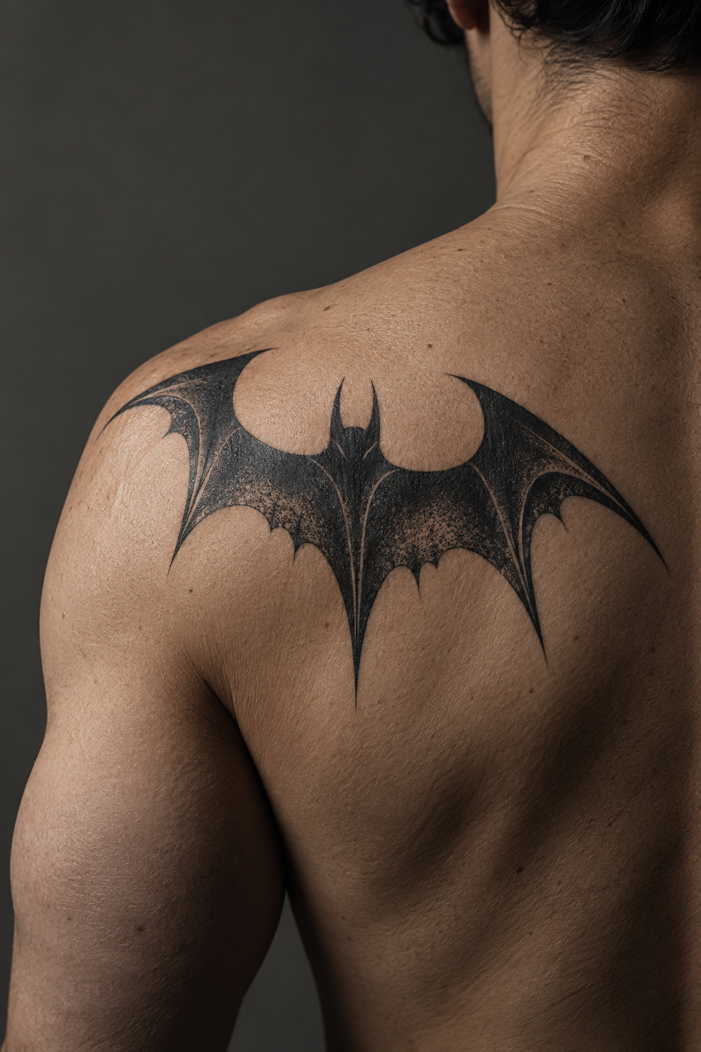 Classic Bat Symbol Batman tattoo idea