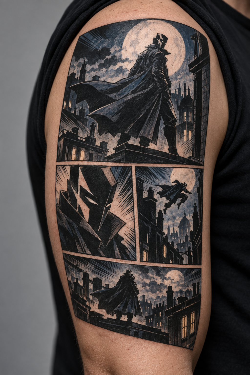 Comic Panel Style Batman tattoo idea
