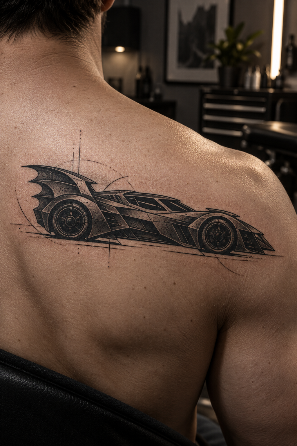 Batmobile Outline Batman tattoo idea