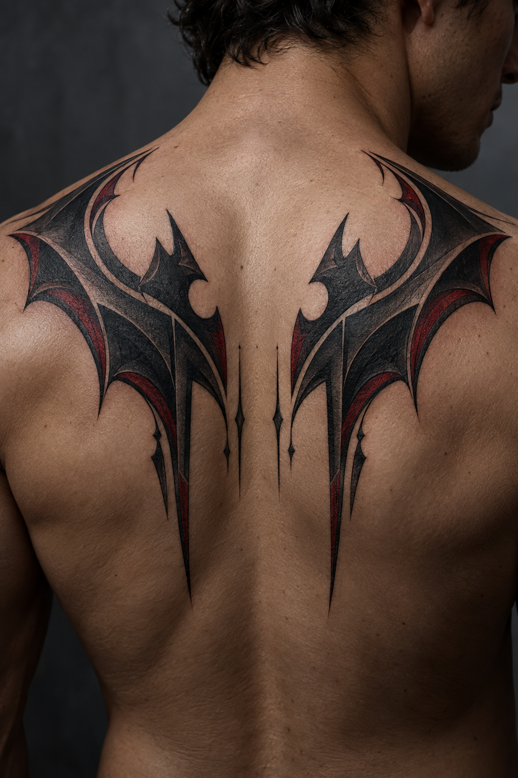 Matching Hero Emblem Batman tattoo idea