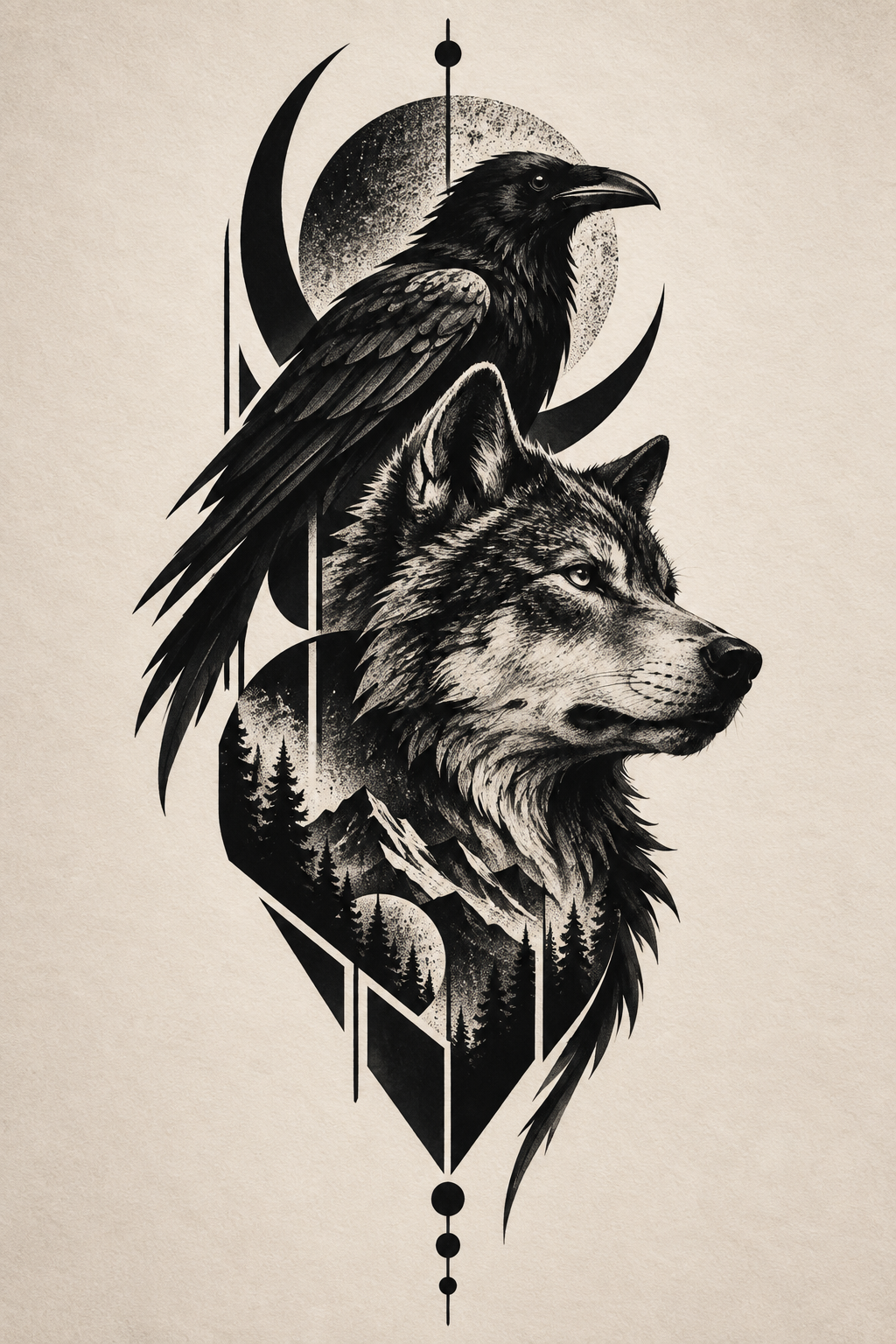 Blackwork Panther dramatic blackwork animal tattoo idea