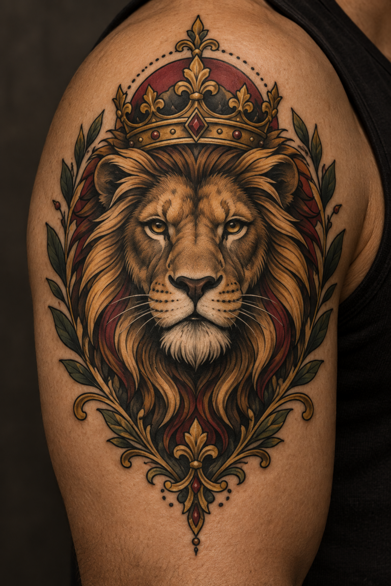lion of judah tattoos for men featured