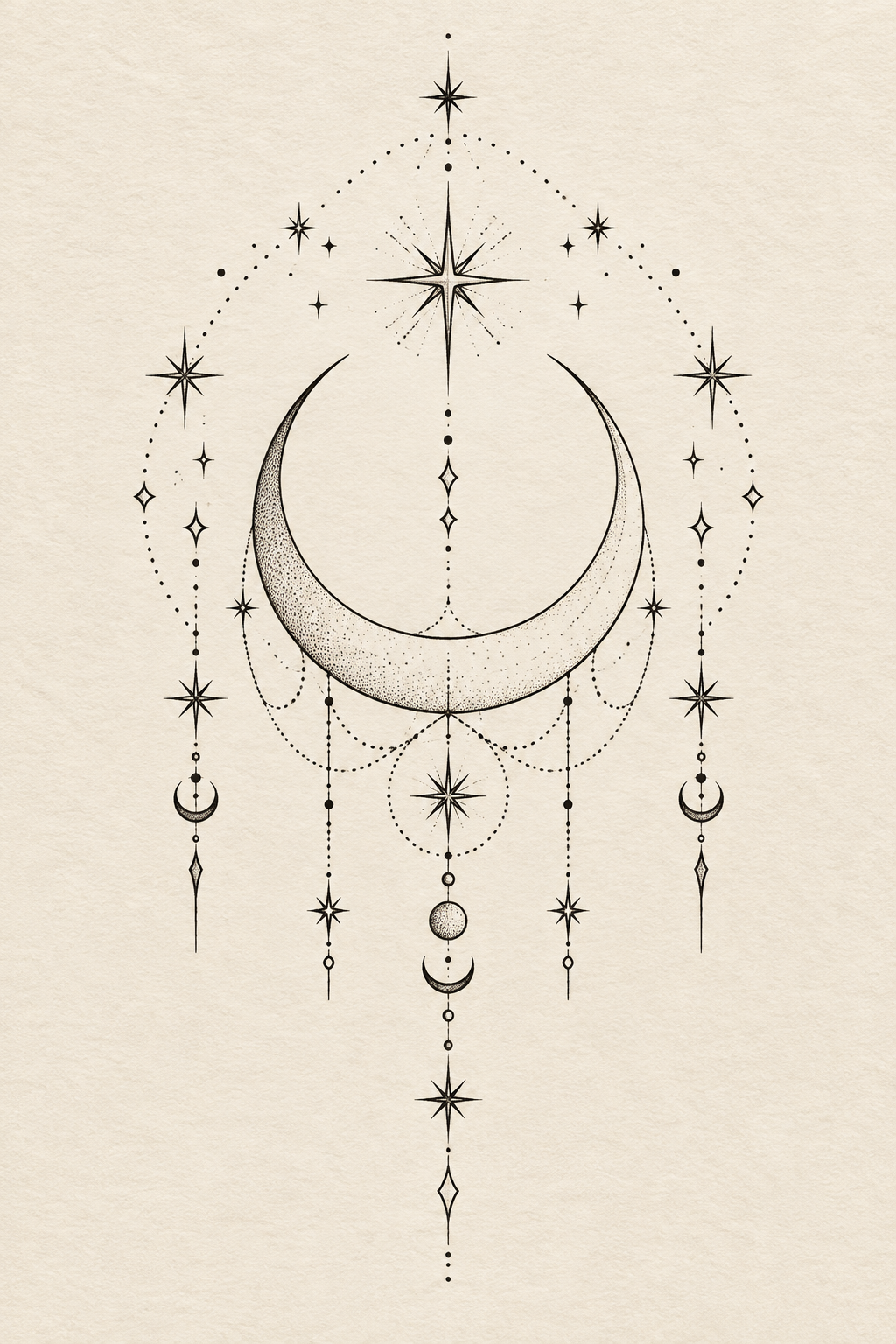 Fine line rib tattoos for women: Celestial Arc On The Ribs