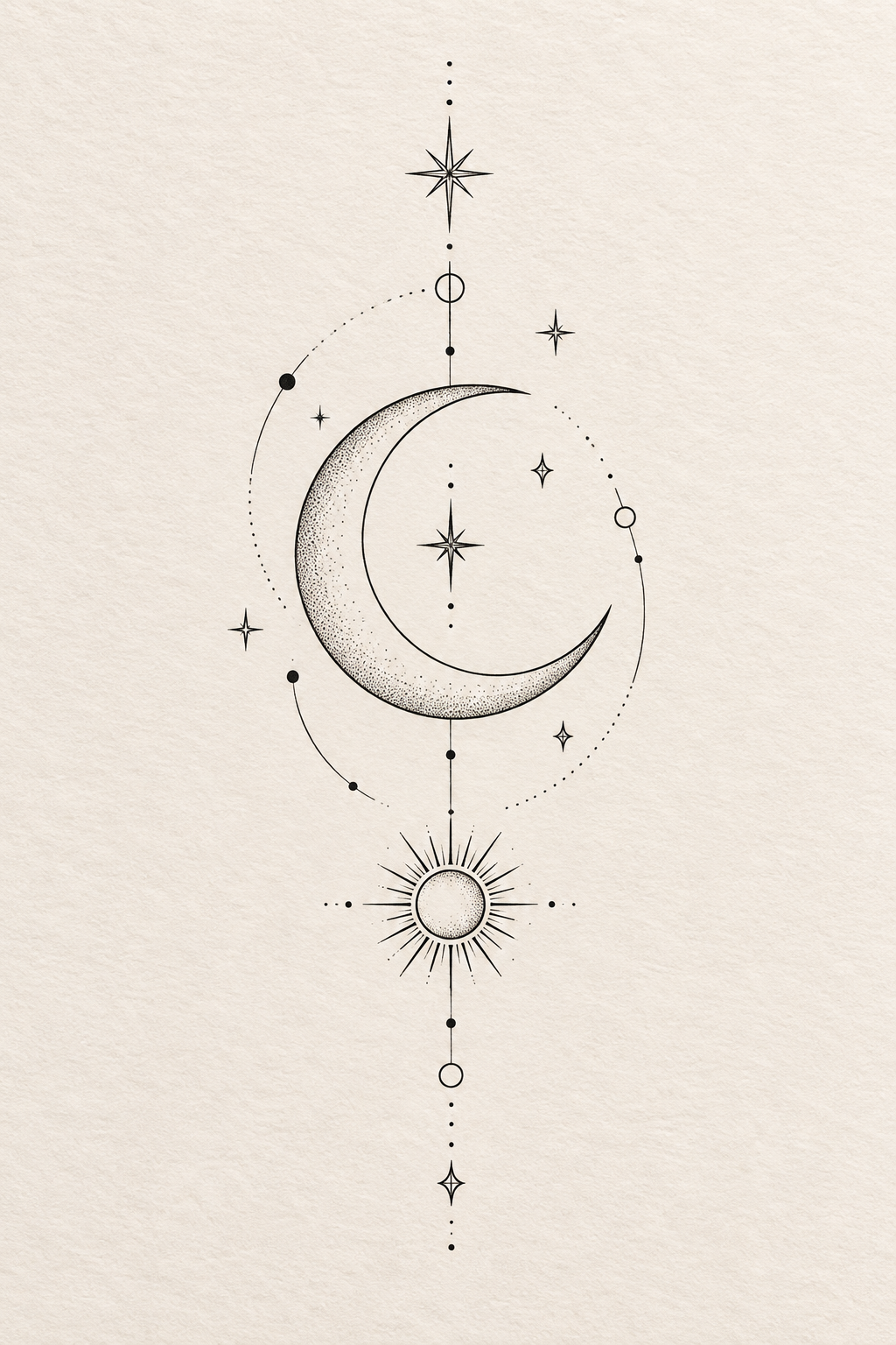 Celestial Rib Design 12 fine line rib tattoos idea