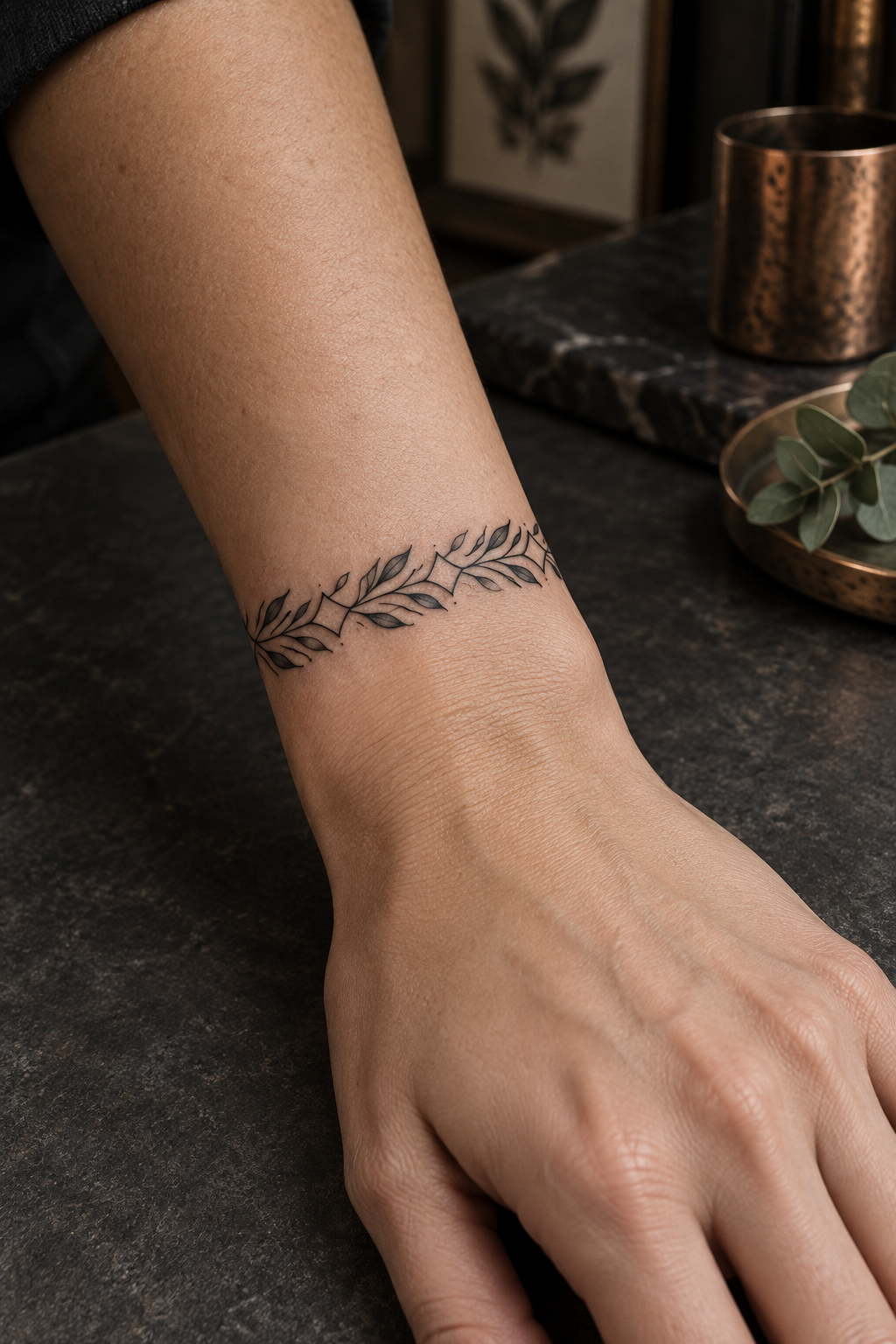 Beaded bracelet bracelet tattoo idea