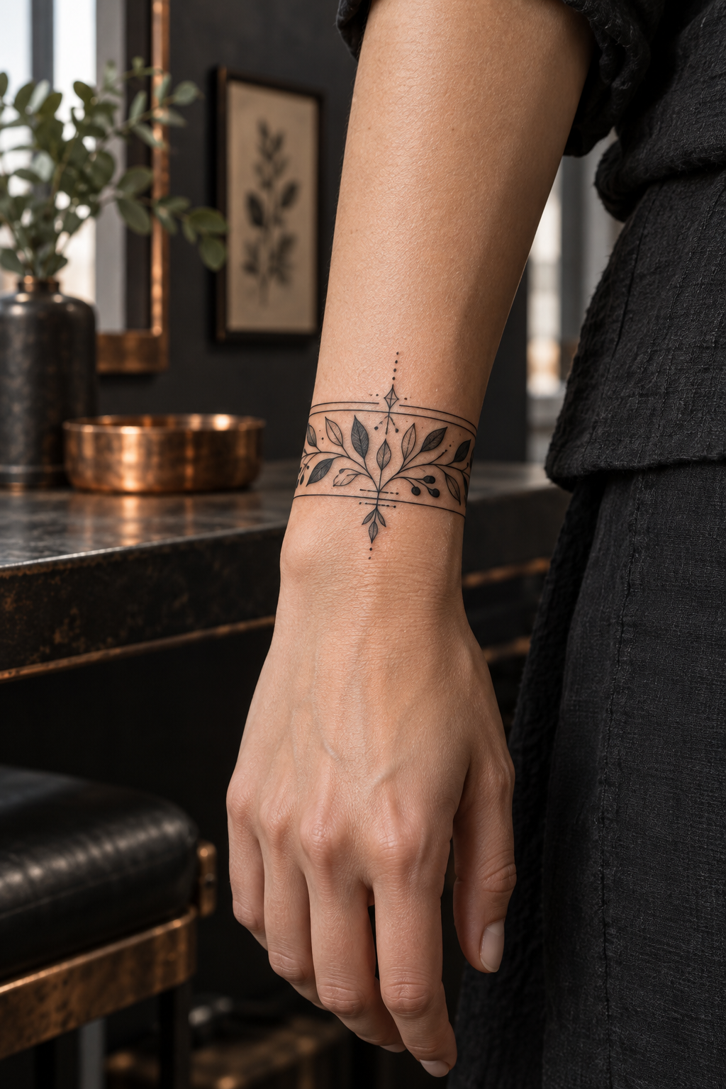 Braided motif bracelet tattoo idea
