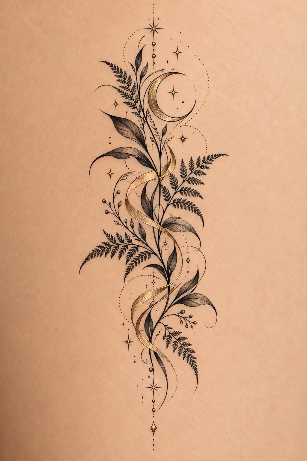 Petite Botanical Motif 23 small tattoo ideas for women