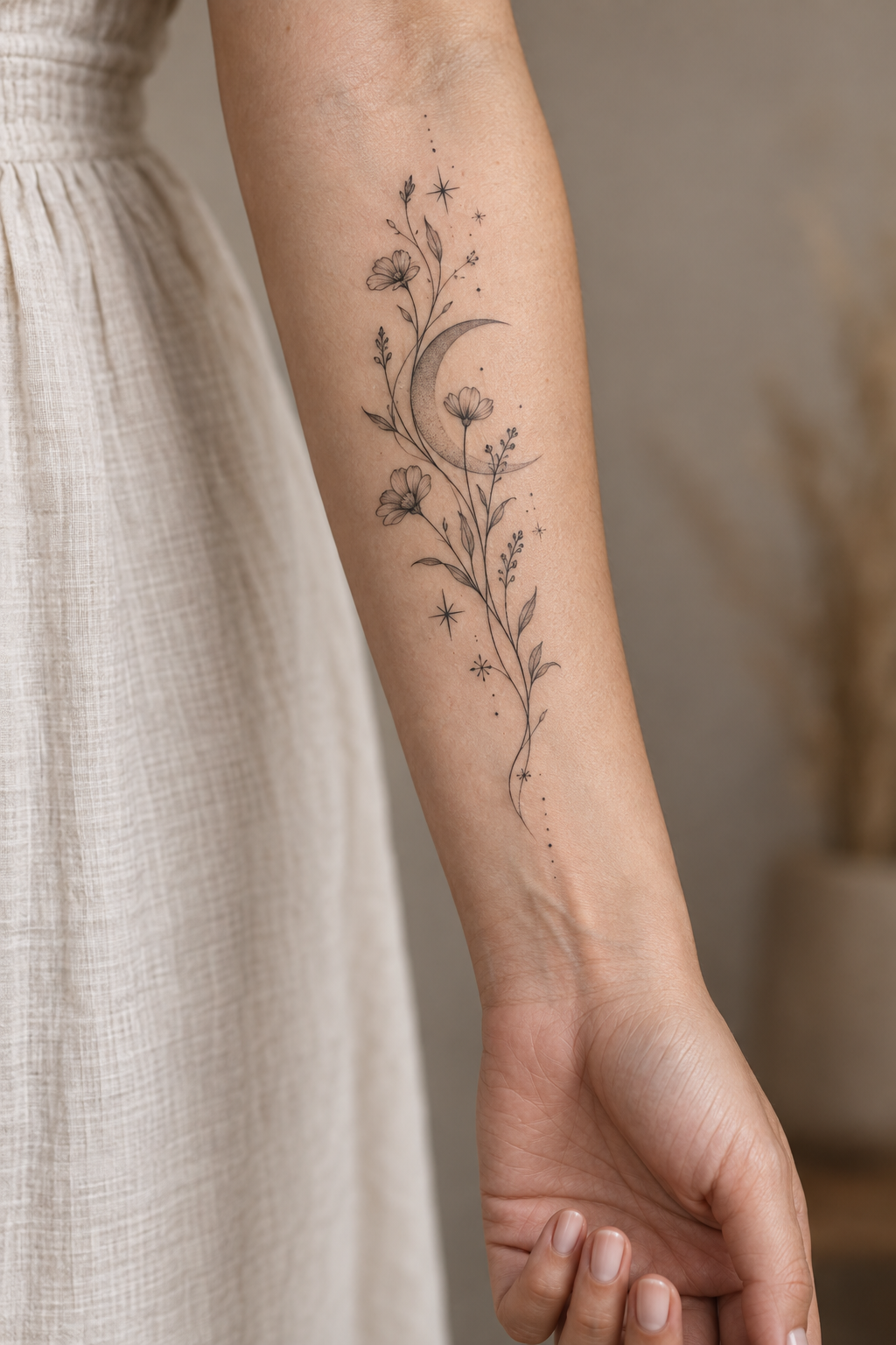 Minimal spine sprig spine and rib tattoos for women fine-line idea