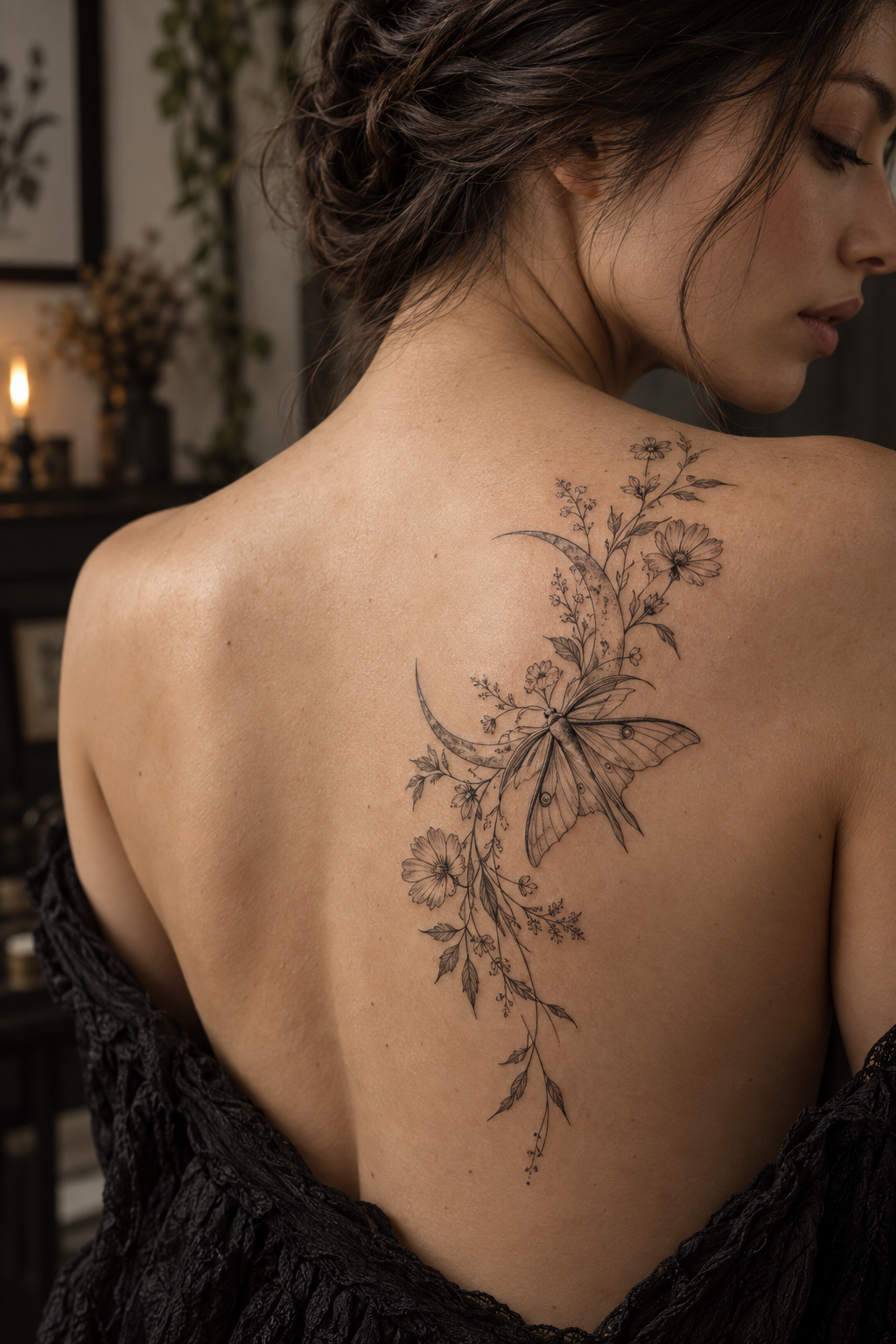 Single-line serpent spine and rib tattoos for women fine-line idea