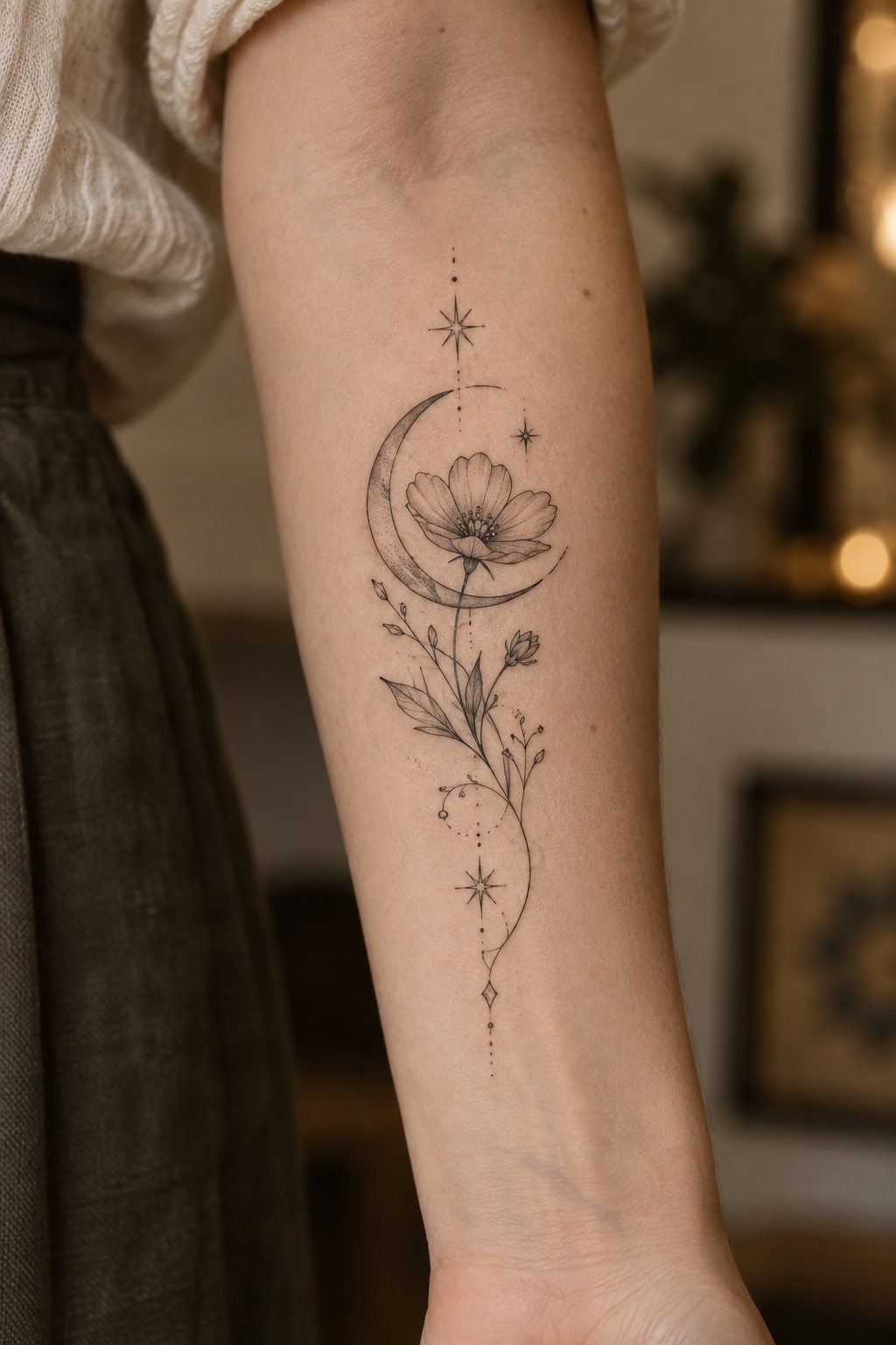 Whispered script placement spine and rib tattoos for women fine-line idea