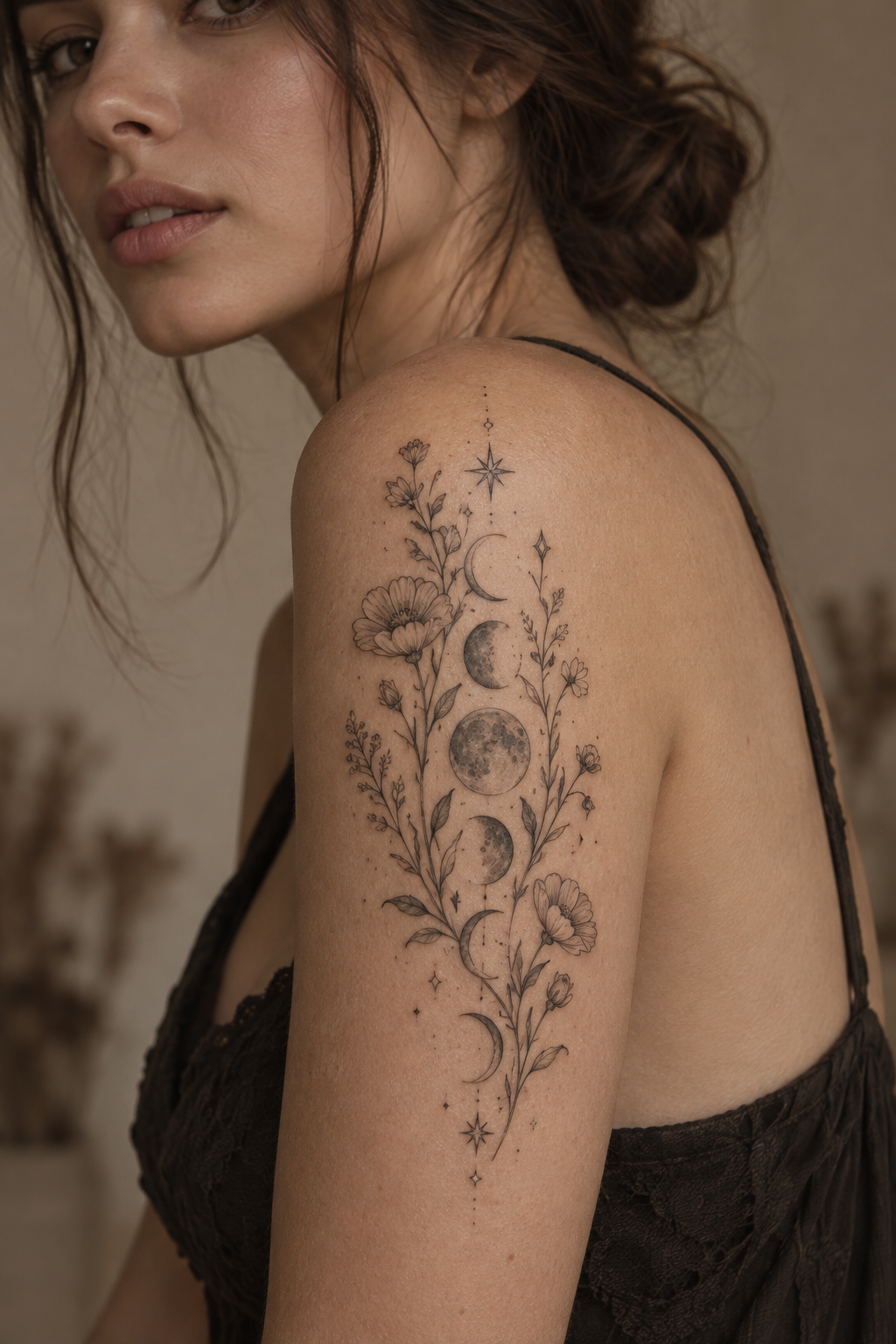 Graceful butterfly trail spine and rib tattoos for women fine-line idea