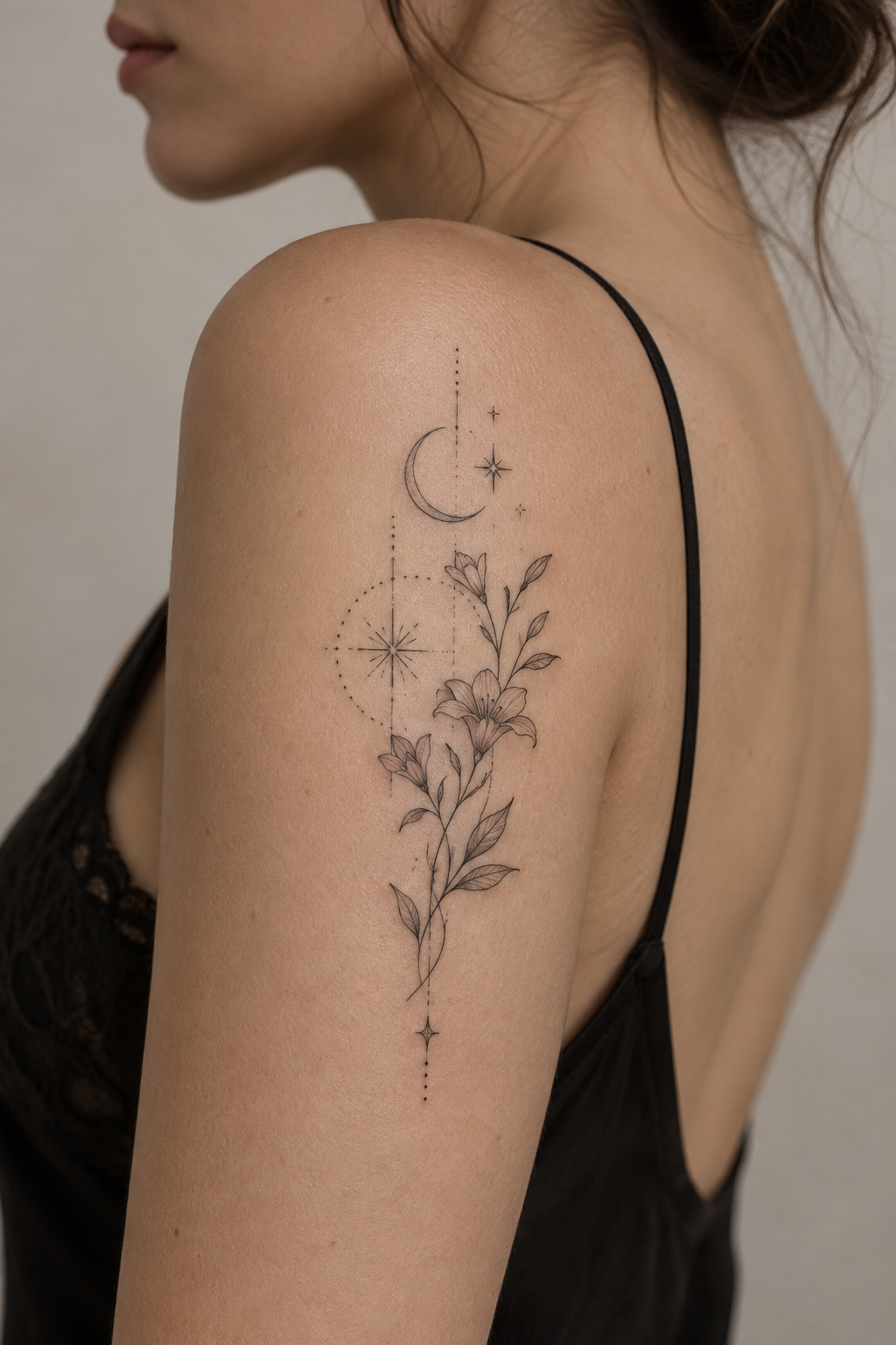 Soft wave motif spine and rib tattoos for women fine-line idea