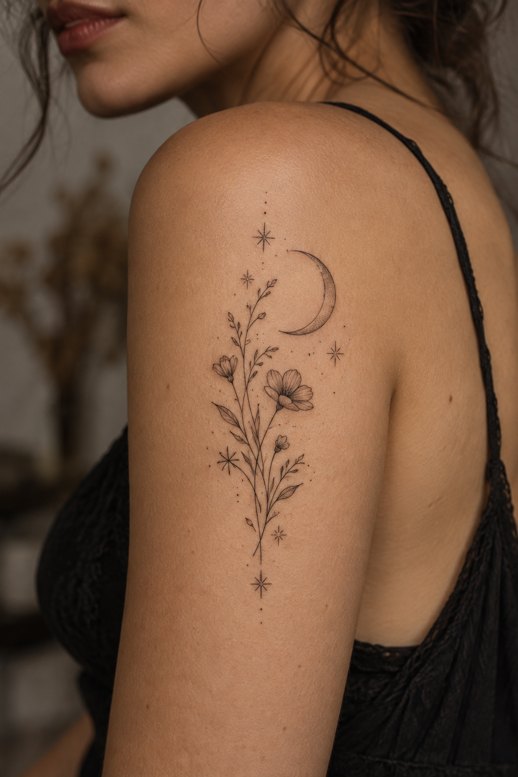 Personal symbol arrangement spine and rib tattoos for women fine-line idea