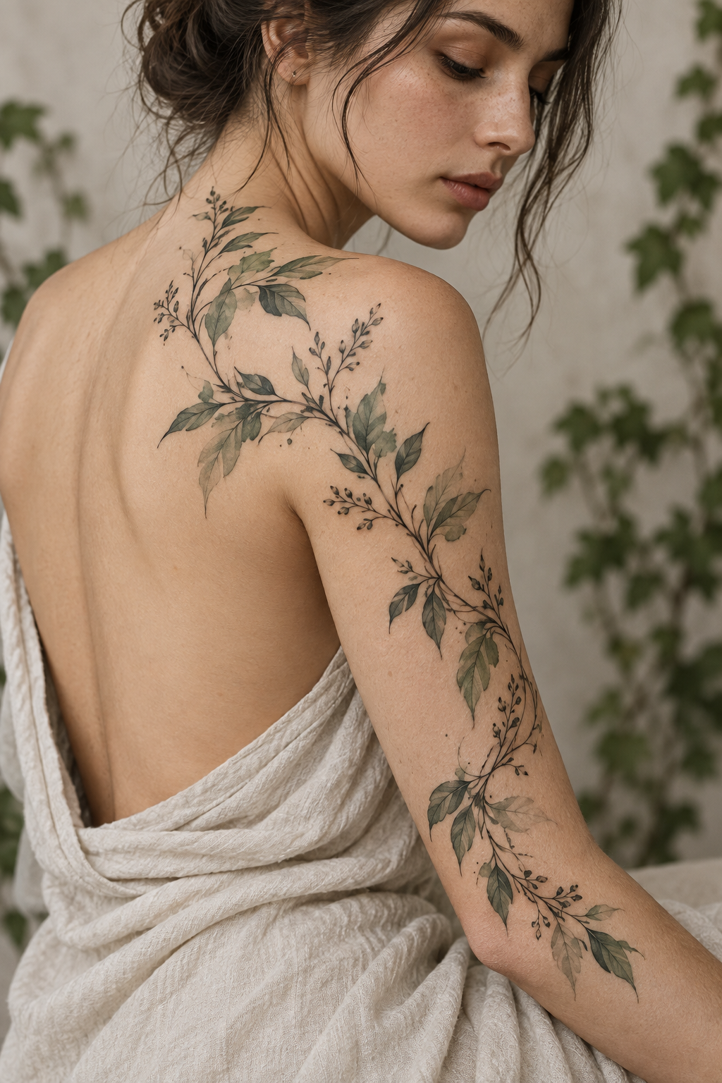 Greenery and Nature Inks summer tattoo idea