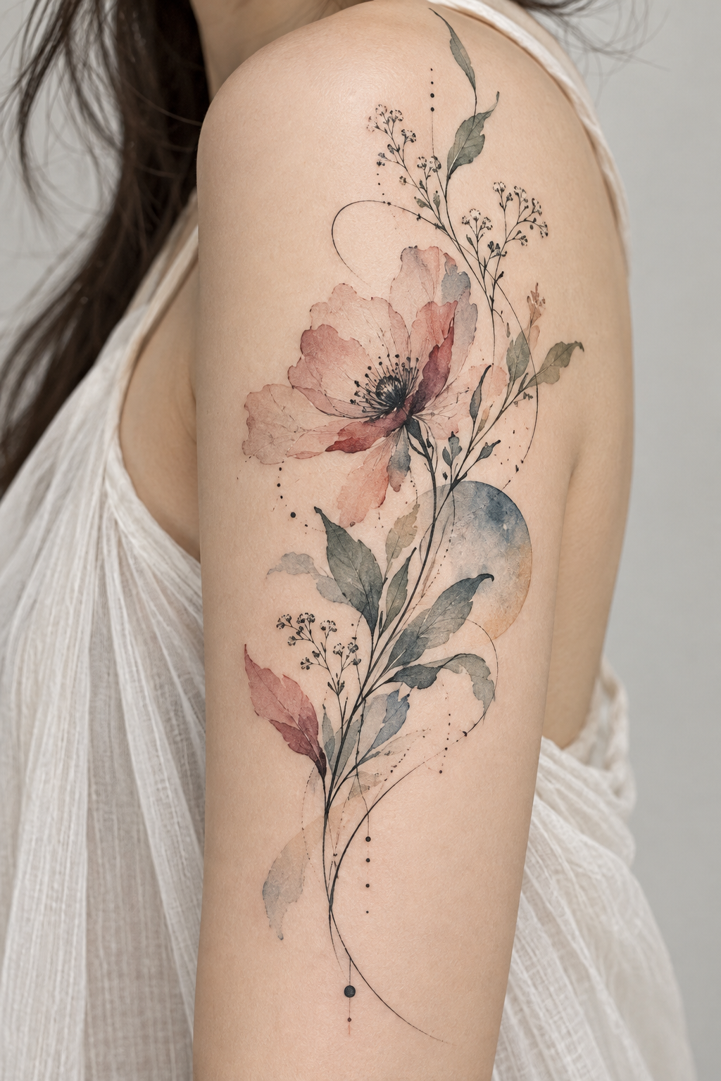 Watercolor Designs summer tattoo idea