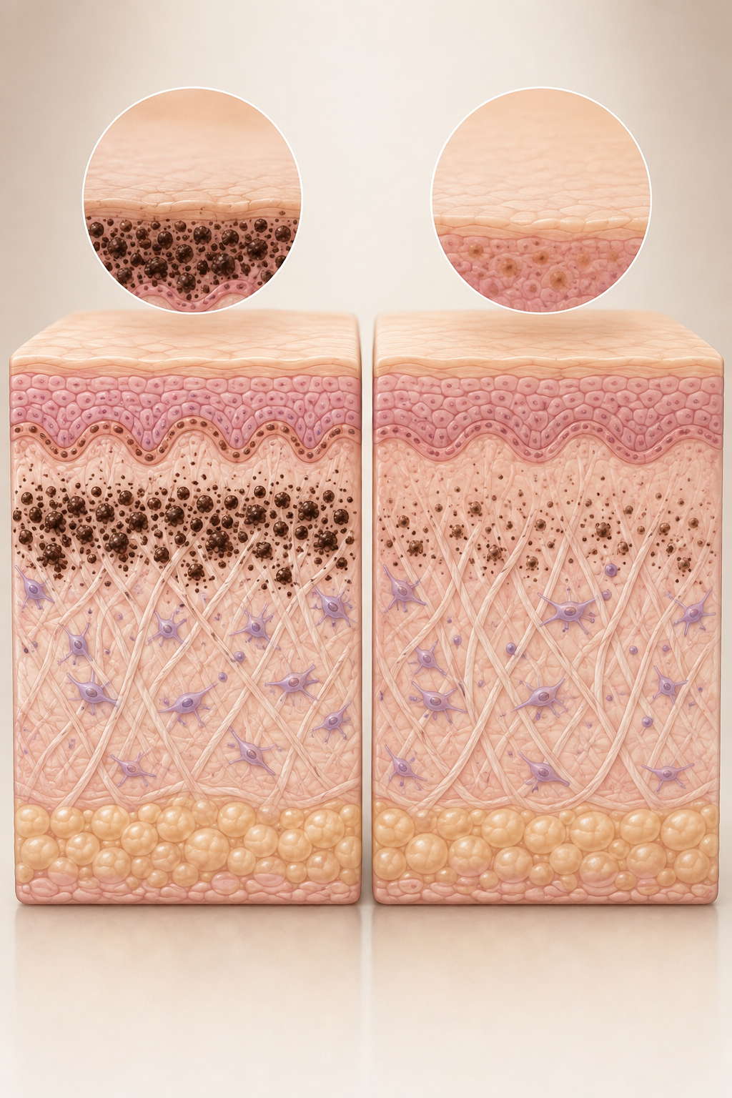 how deep tattoo ink goes: comparison of stable dermal pigment and shallow fading
