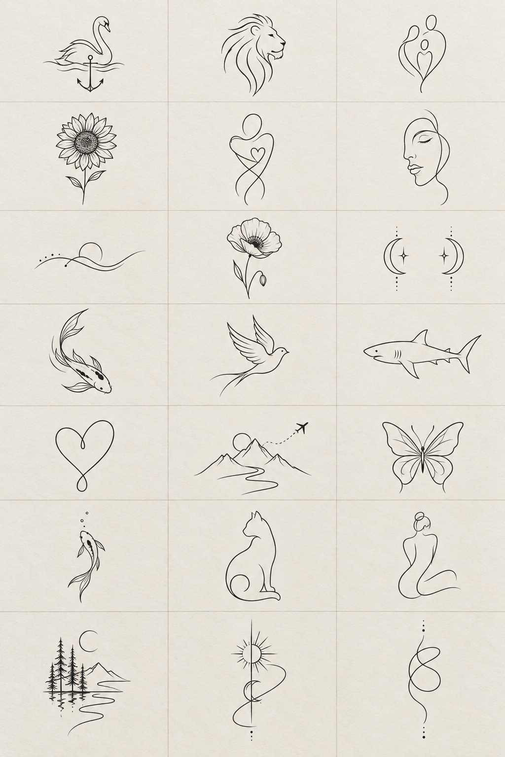 single-line tattoo ideas: Butterfly concept