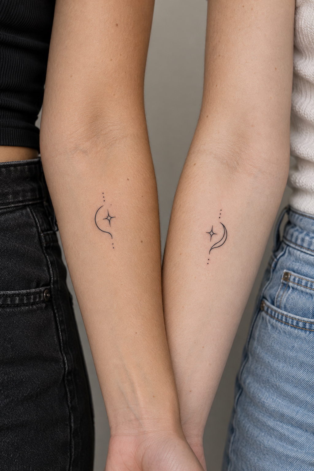 Best-Friend Initials small friendship tattoo idea