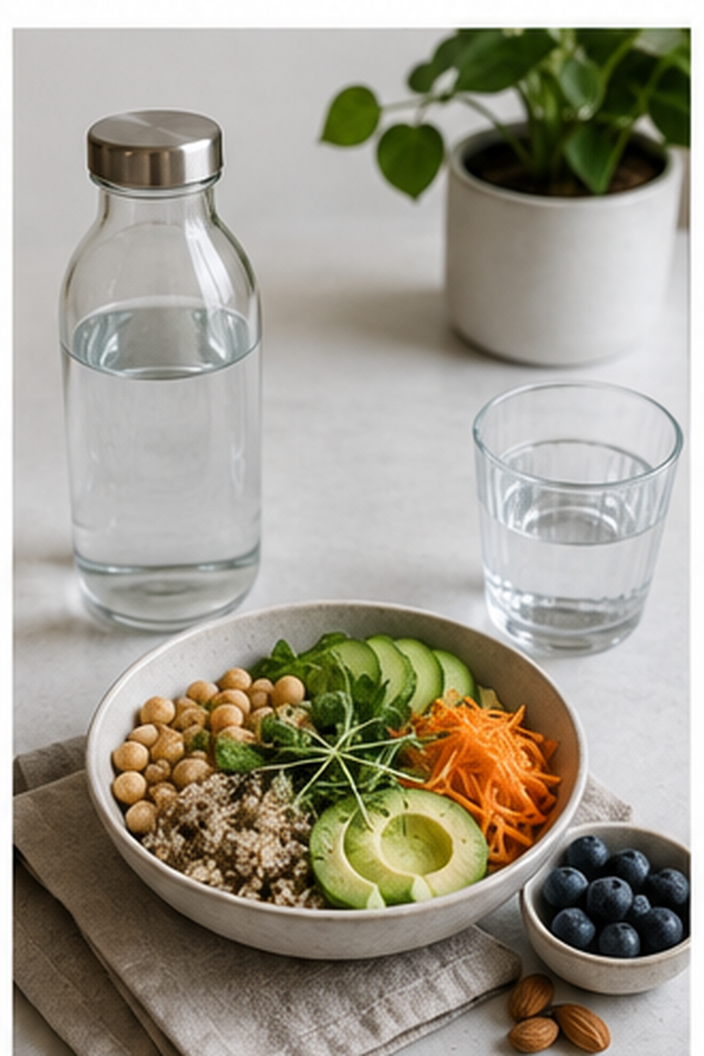 what a first tattoo feels like: water and light meal prepared before a tattoo appointment