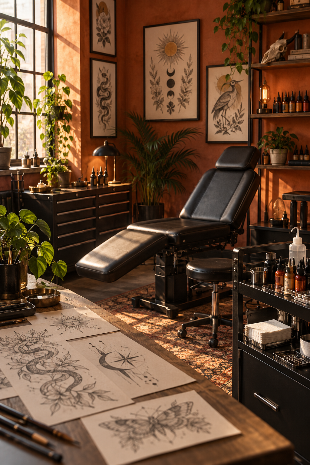 Warm tones for illustrative tattoos