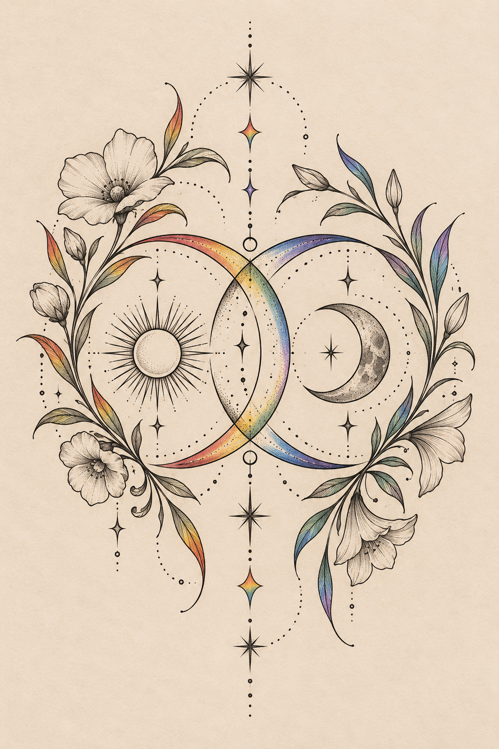 Flowing river matching LGBT couple tattoo idea