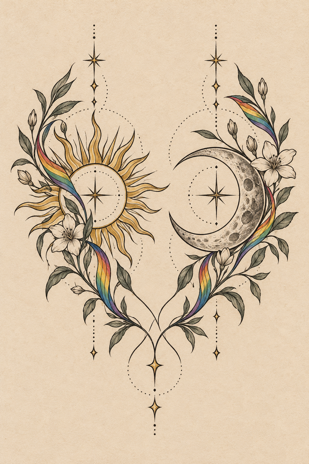 Infinity hearts matching LGBT couple tattoo idea