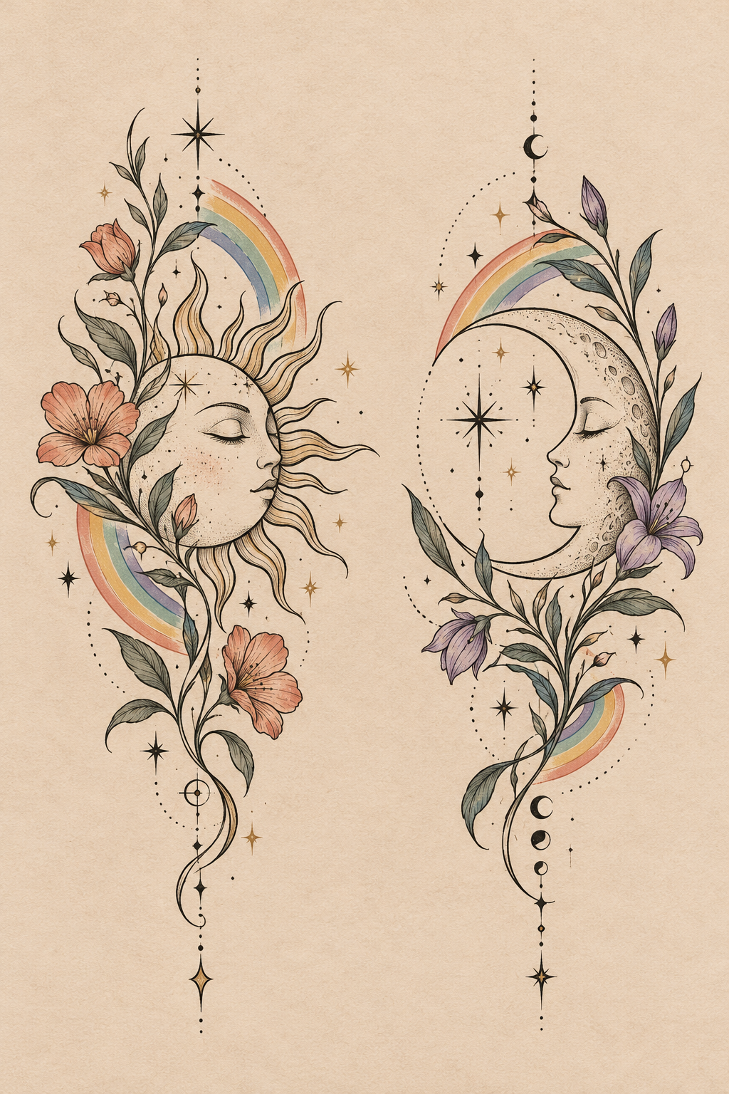 Heartbeat matching LGBT couple tattoo idea