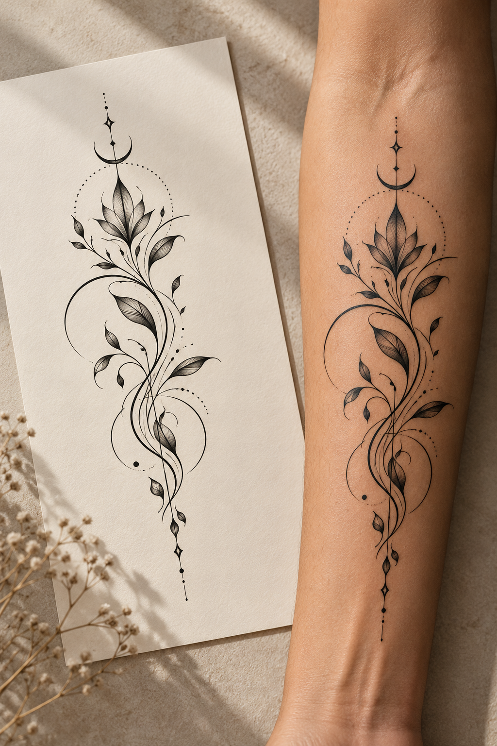 Om Shanti inspired tattoo design