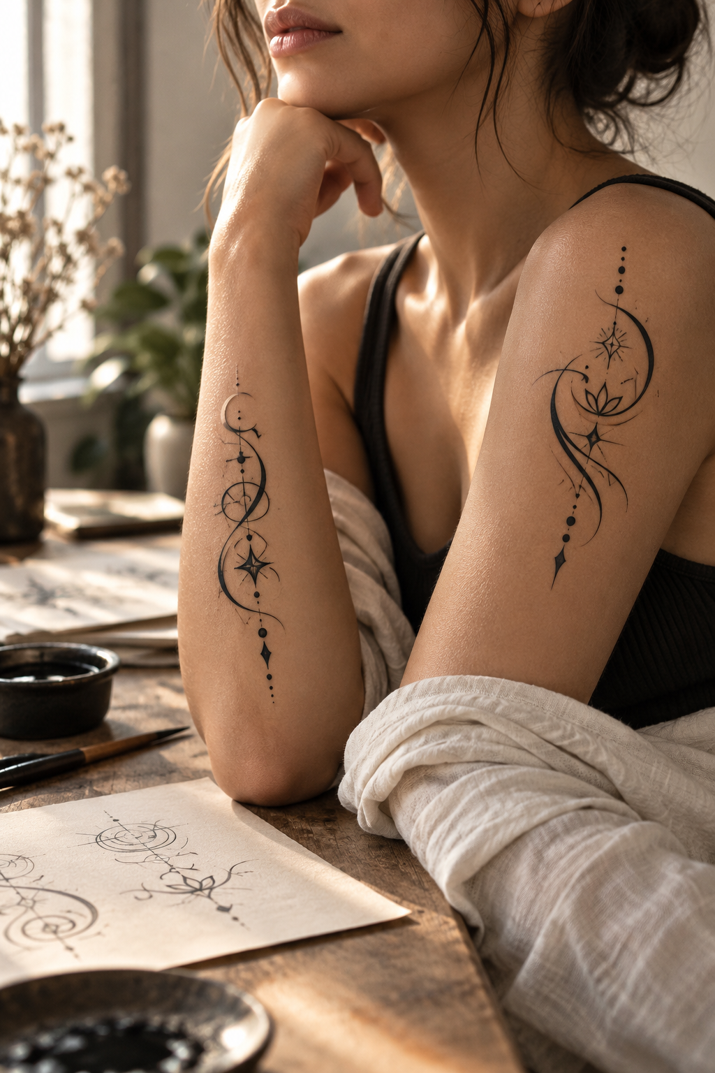Aparigraha inspired tattoo design
