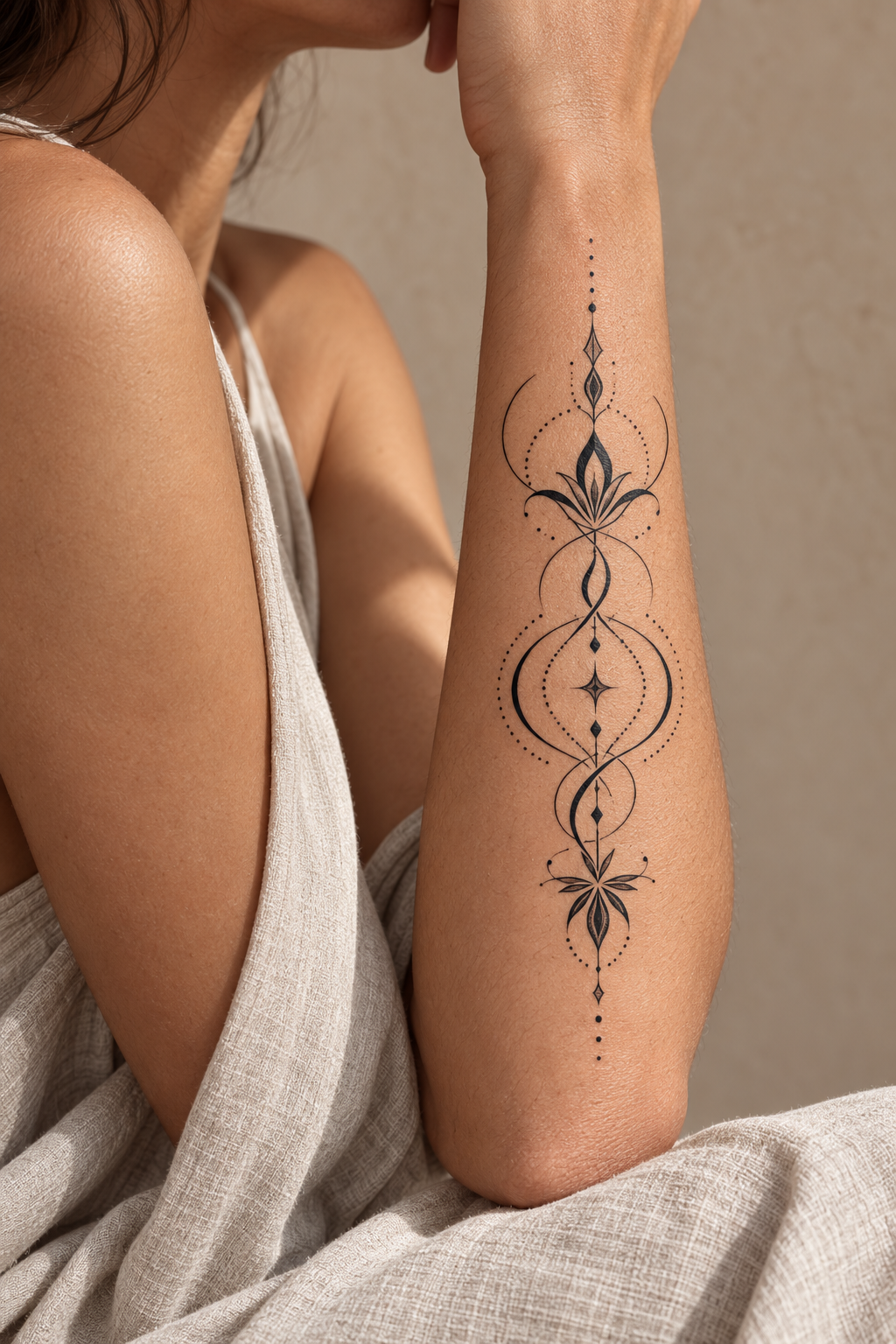 Ahimsa Paramo Dharma inspired tattoo design