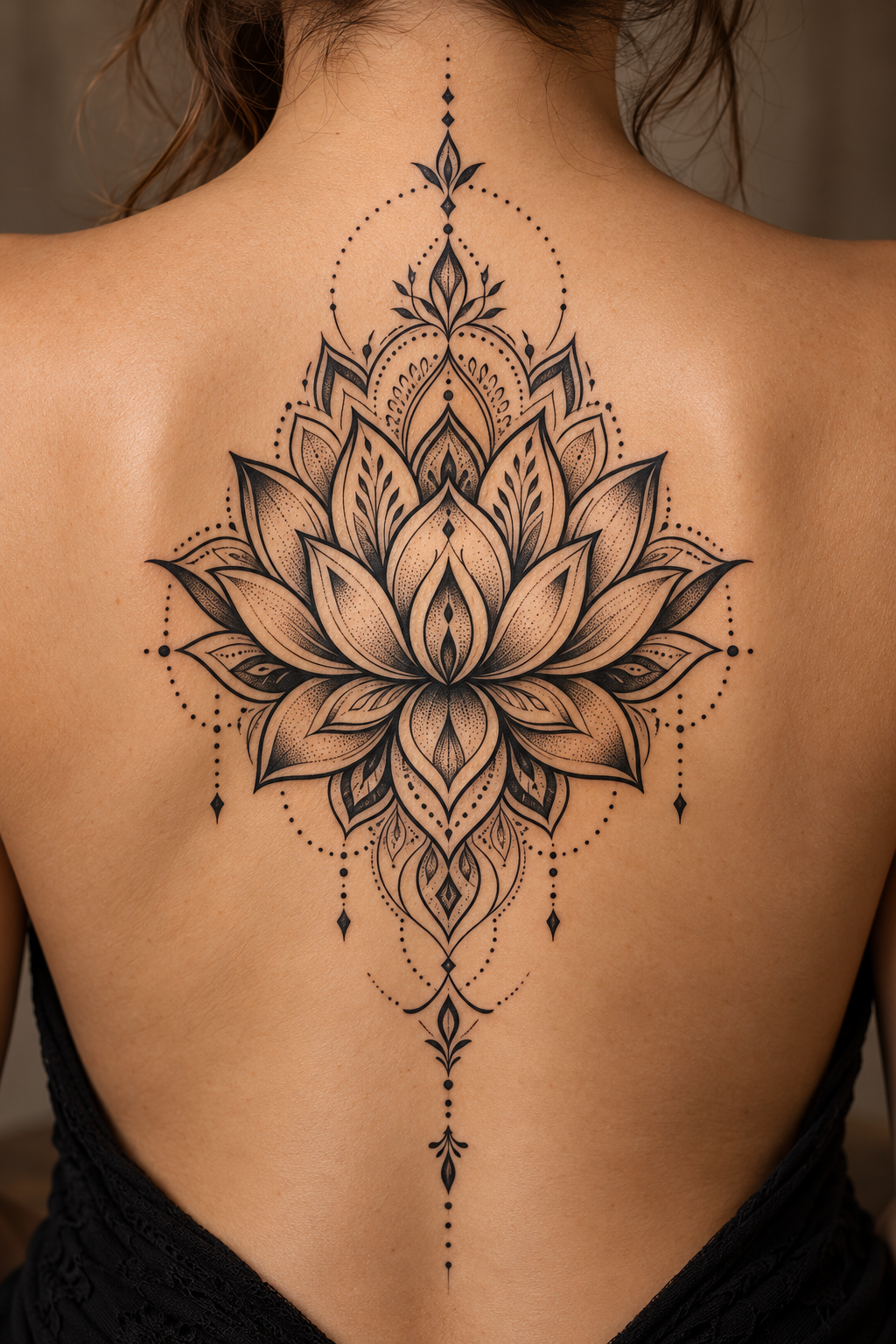 Mandala tattoo ideas: lotus mandala tattoo