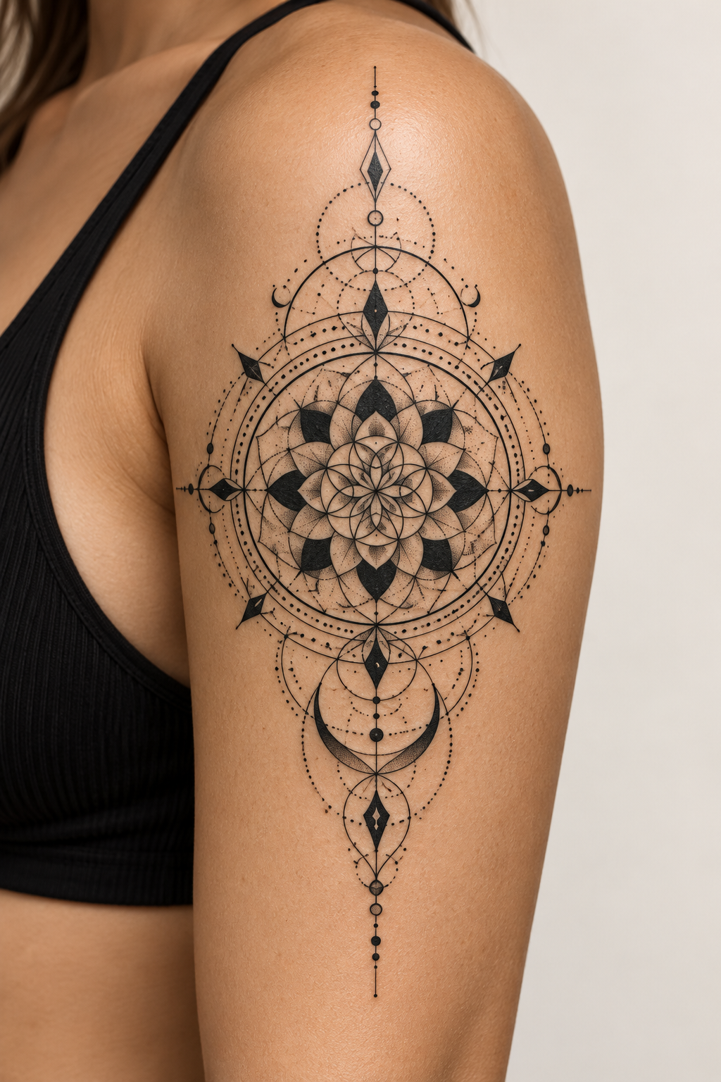 Geometric mandala mandala tattoo idea