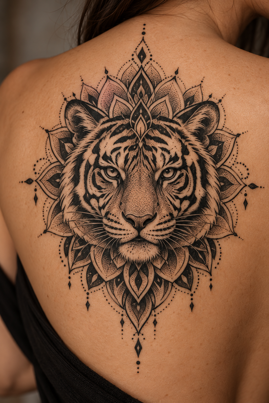 Tiger mandala mandala tattoo idea