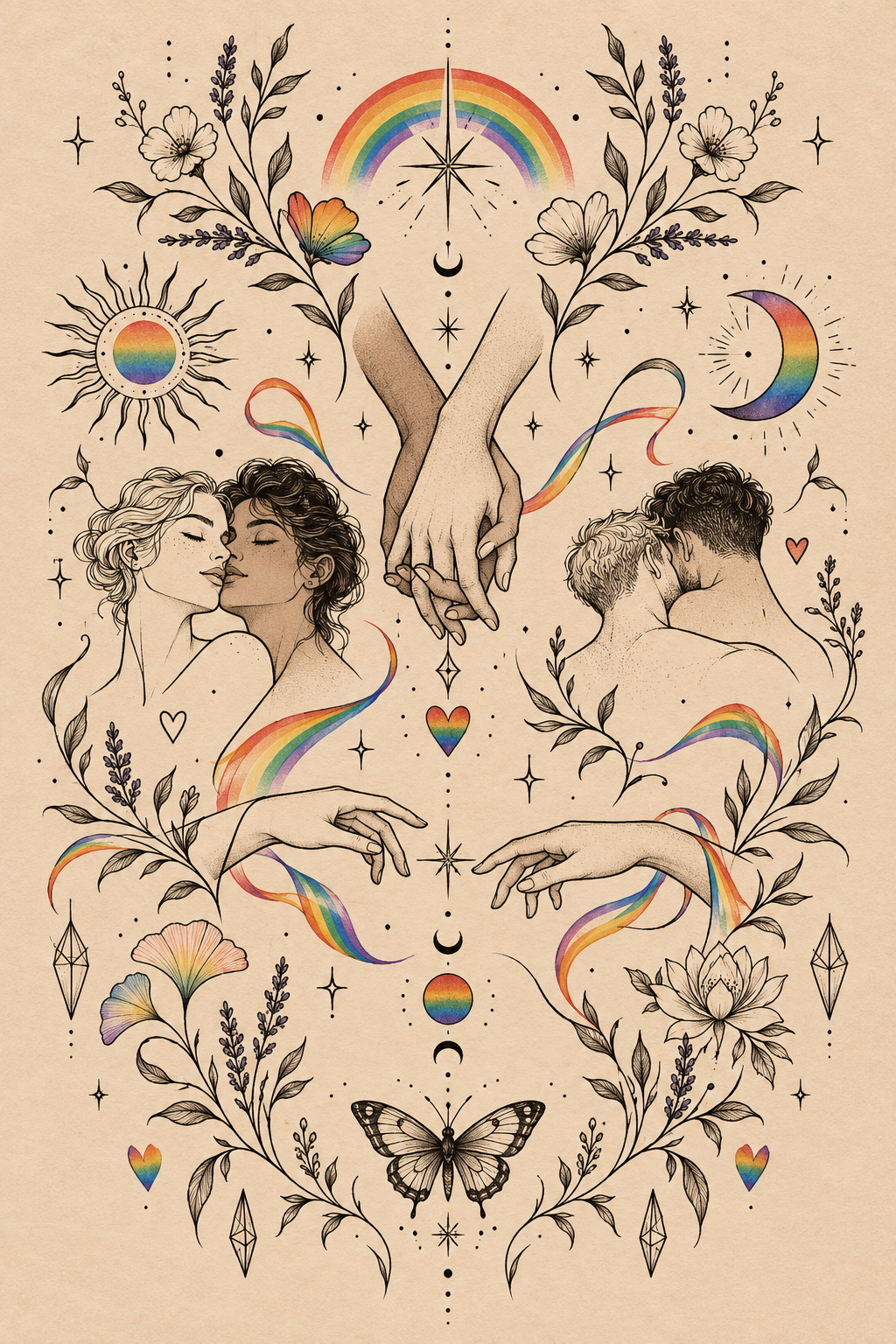 Lightning LGBT tattoo idea