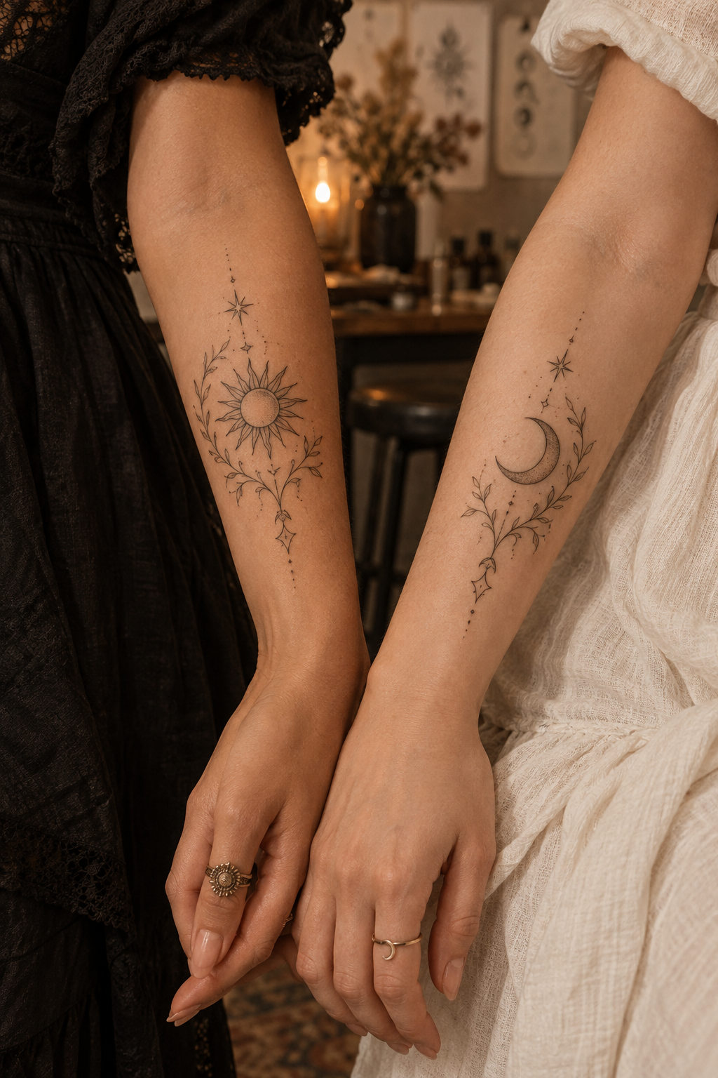 Sister Script small sister tattoo idea