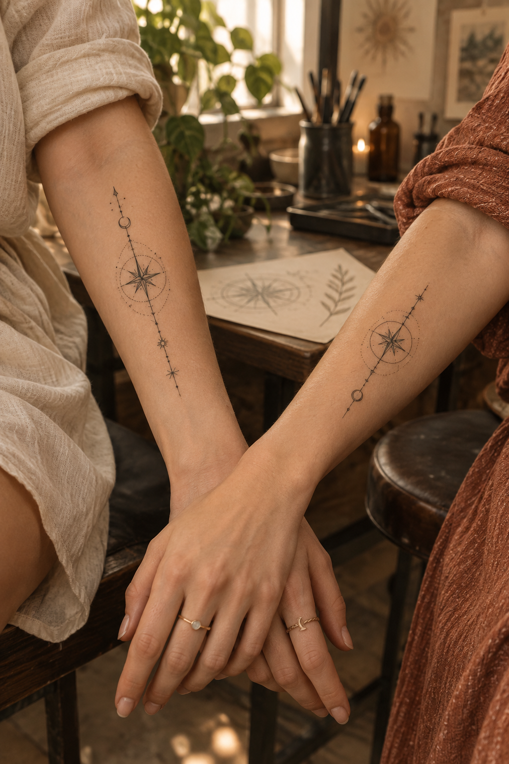 Coordinates Tattoos small sister tattoo idea