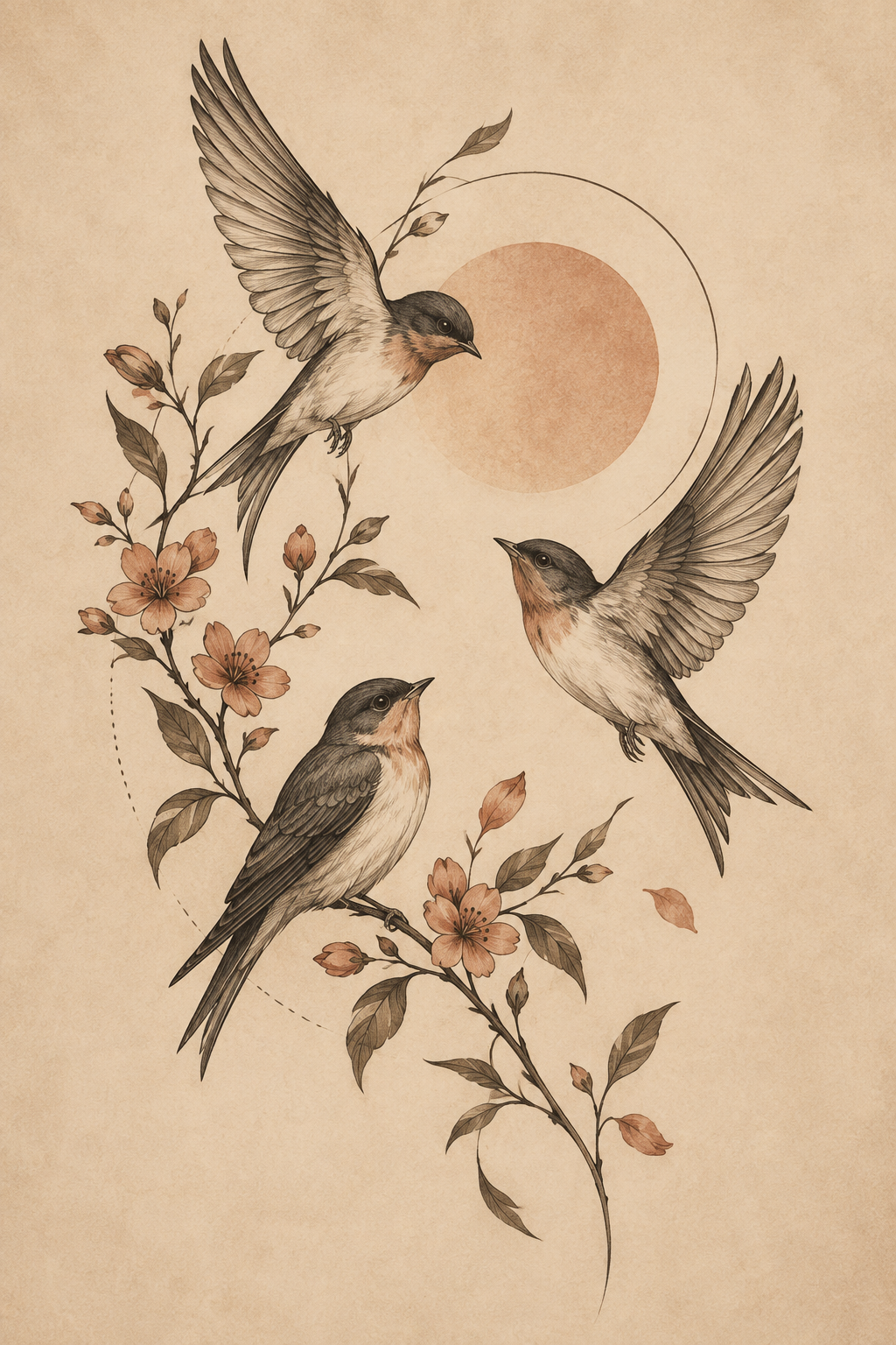 Small Birds small sister tattoo idea