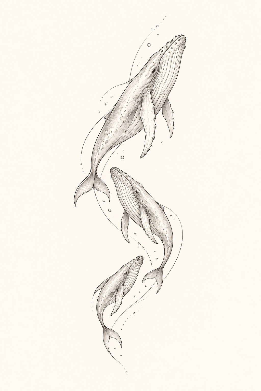 Three Whale Ink Behind the Ear tiny whale tattoo idea