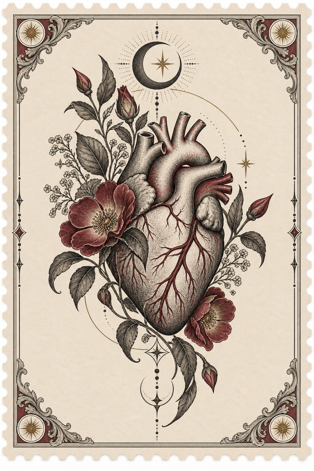 Memorable Body Art stamp tattoo idea