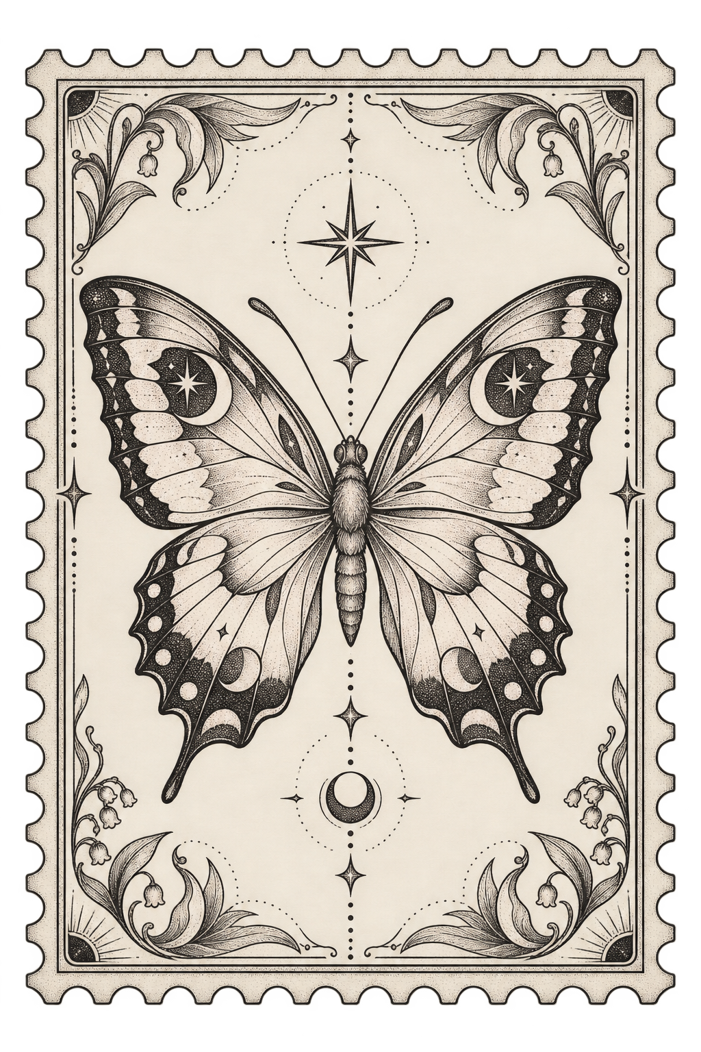 Meaningful Butterfly Stamp stamp tattoo idea