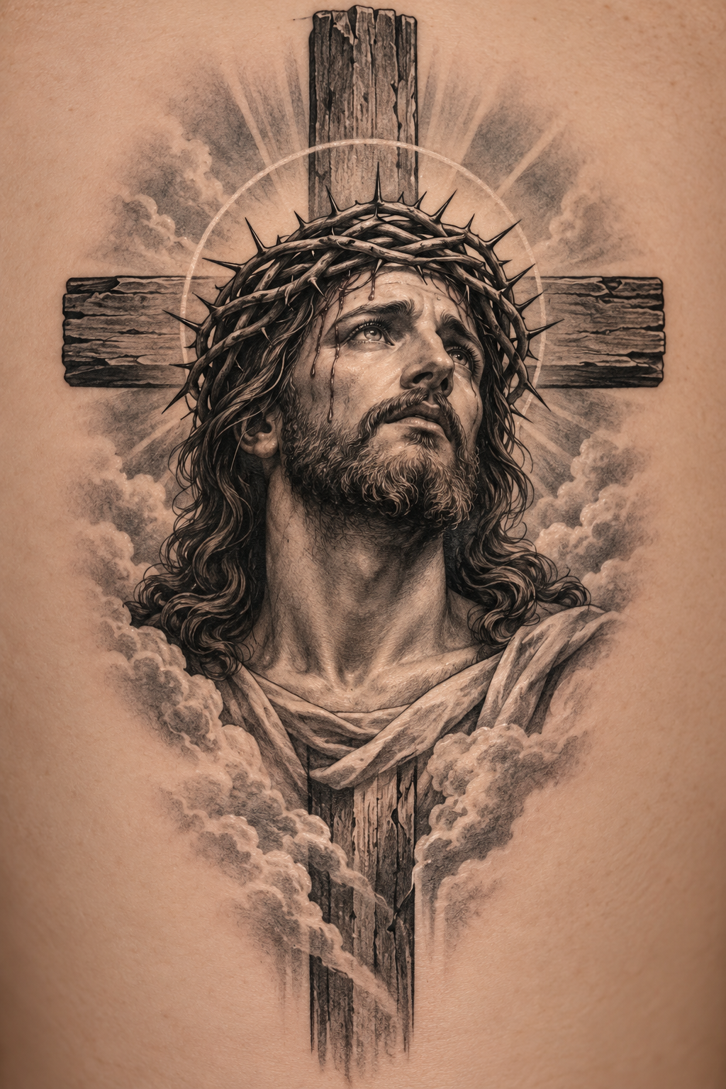 Jesus cross tattoo idea