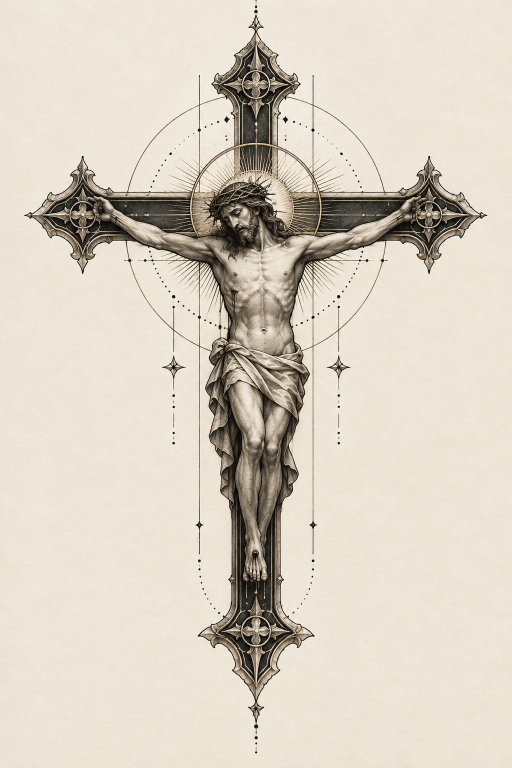 crucifix tattoo idea