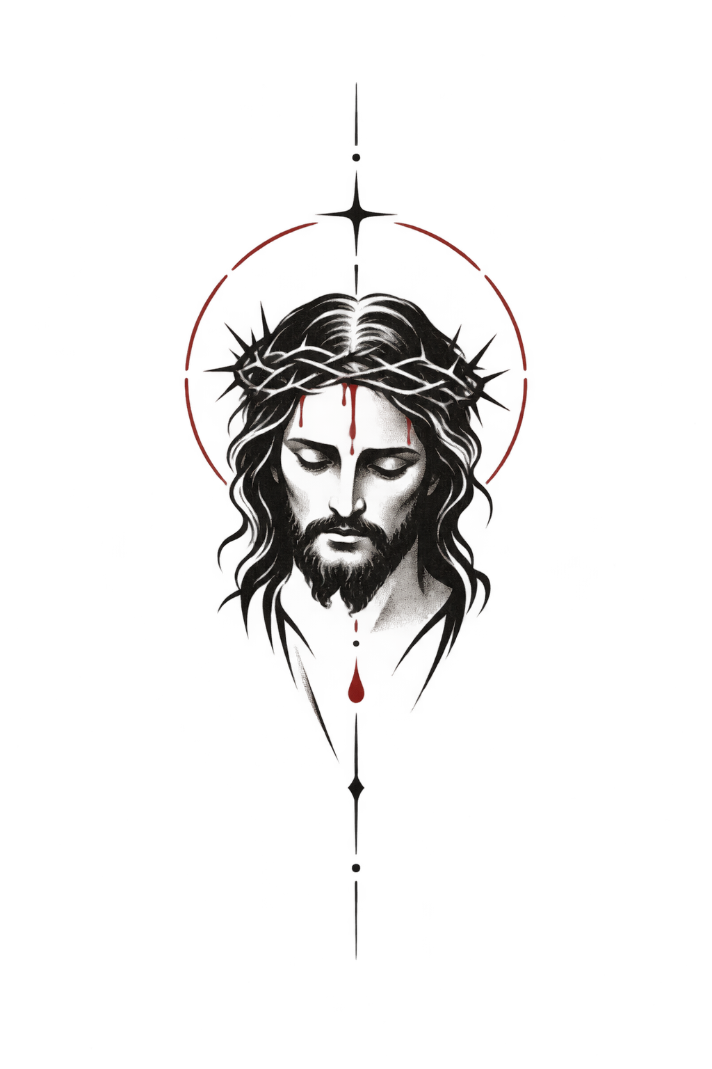 small Jesus tattoo idea