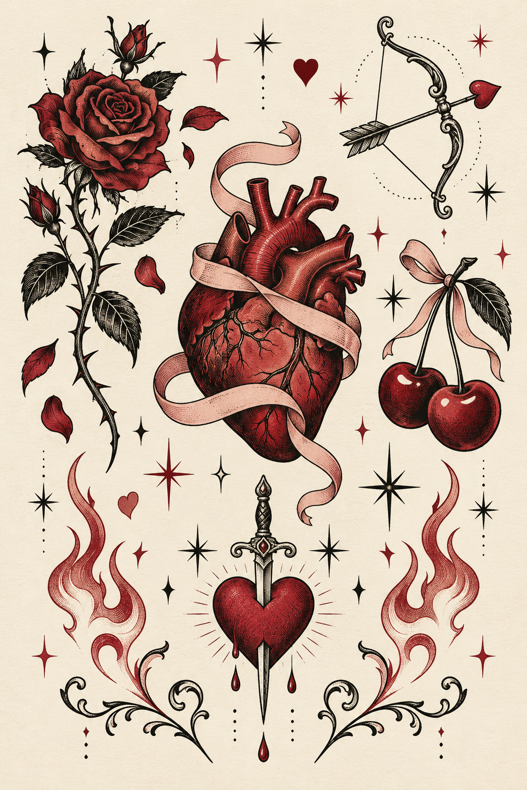 8. Metallic heart chain