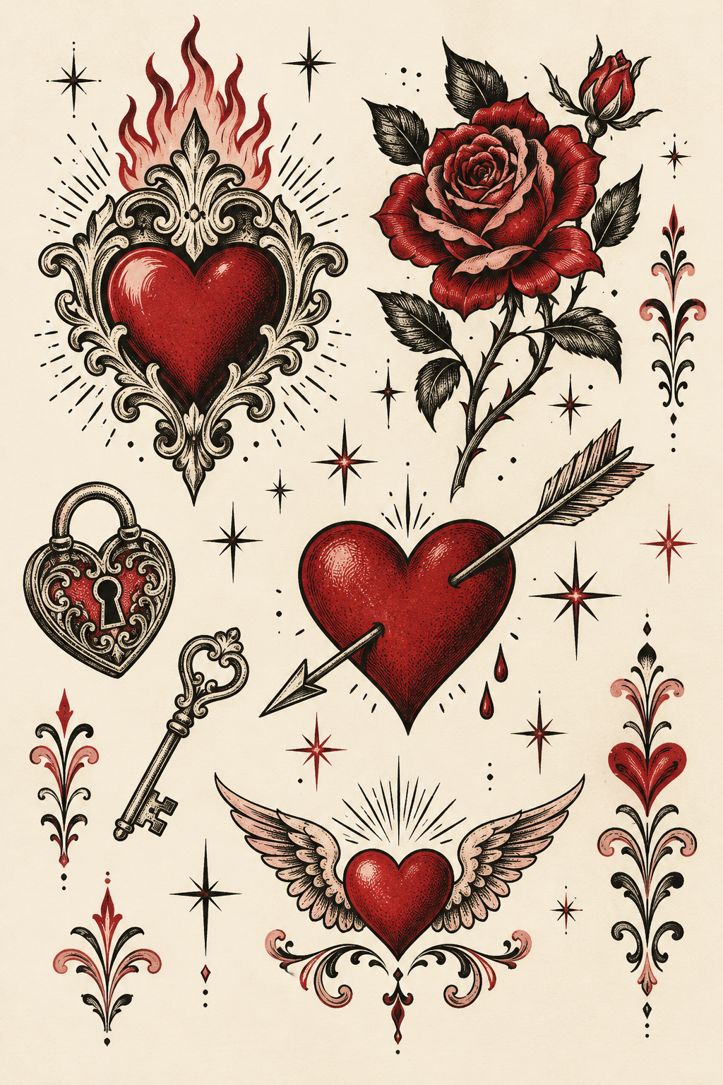12. Hand heart ink idea