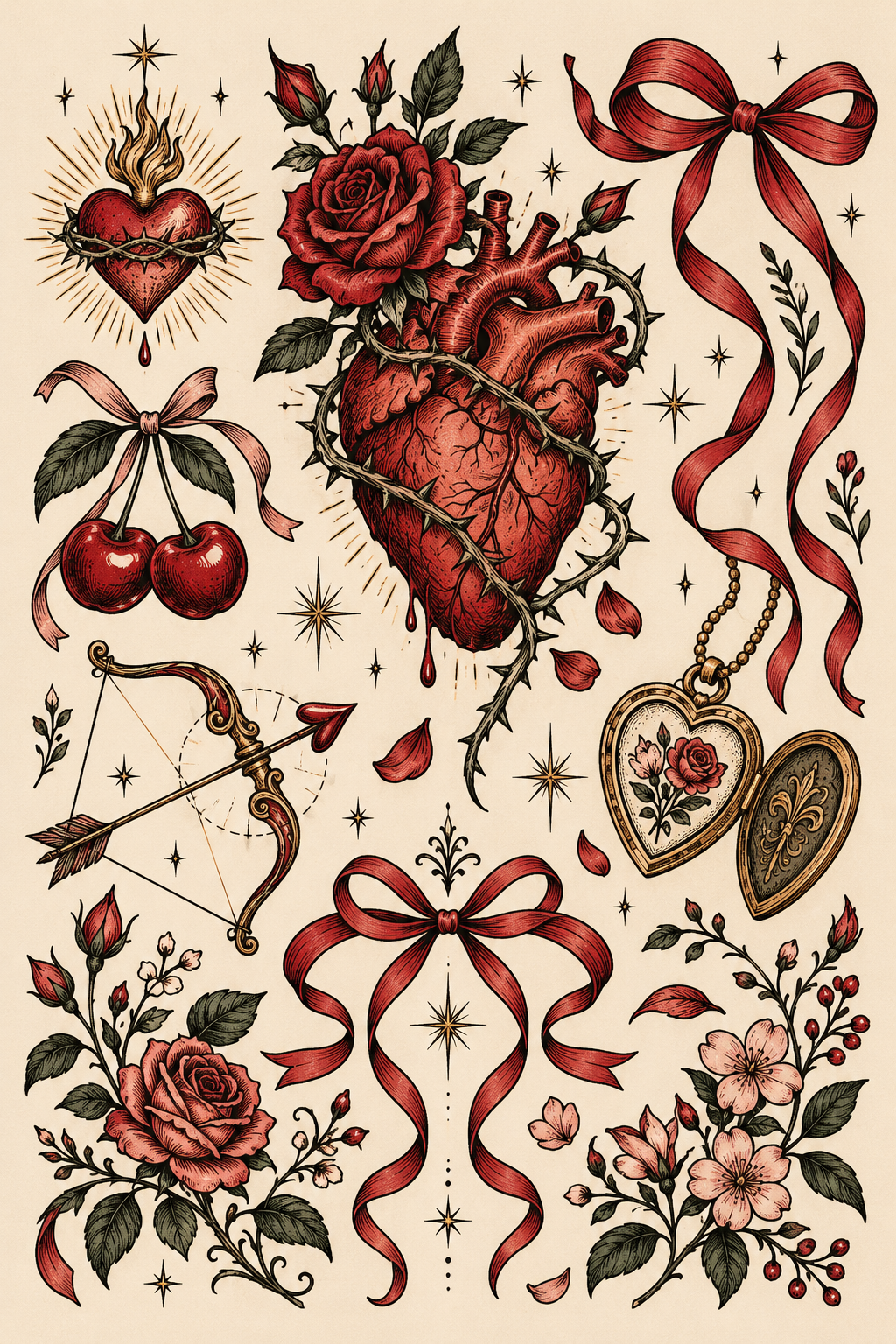 14. Valentine’s flash tattoo