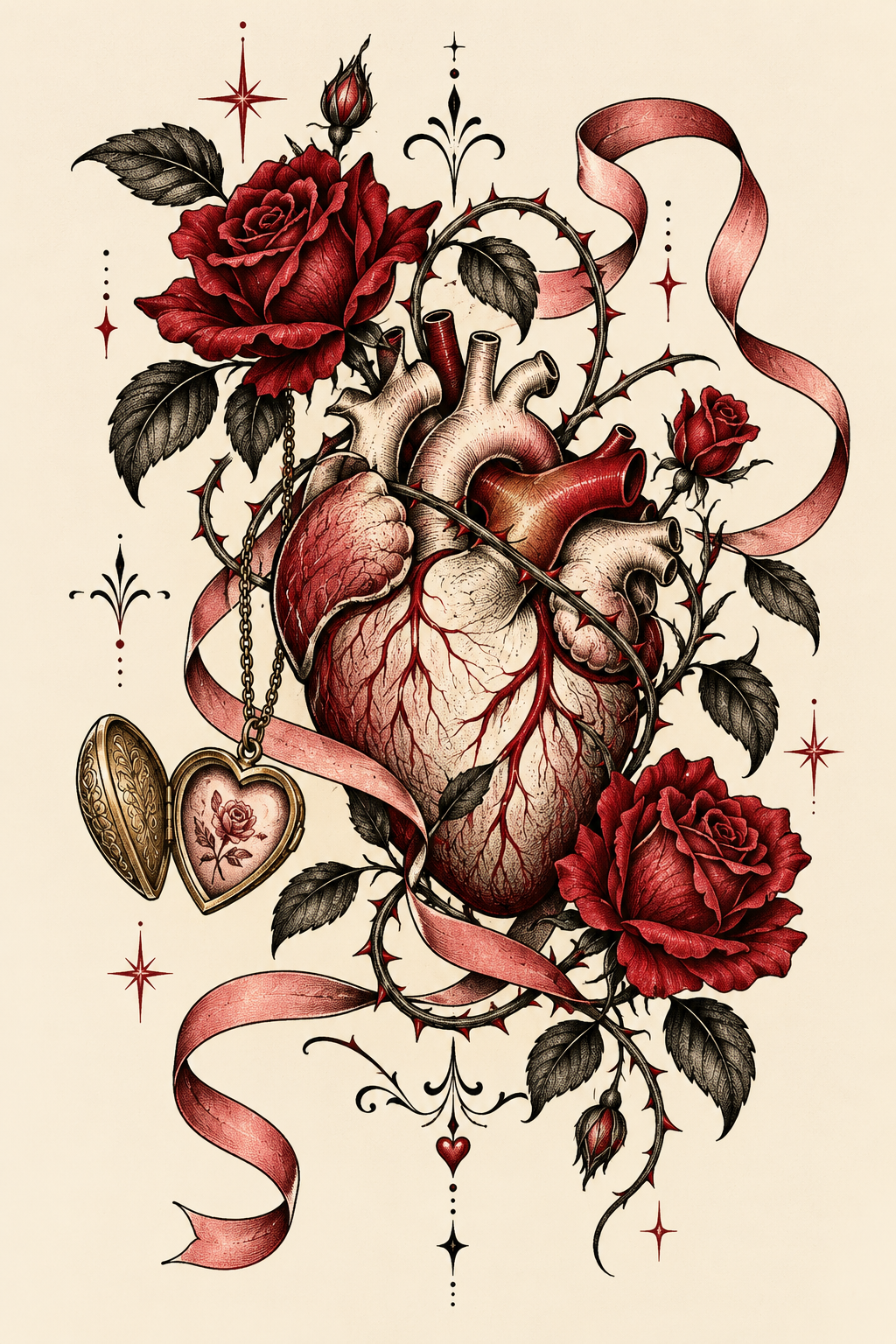 15. Valentine’s flash tattoo sleeve
