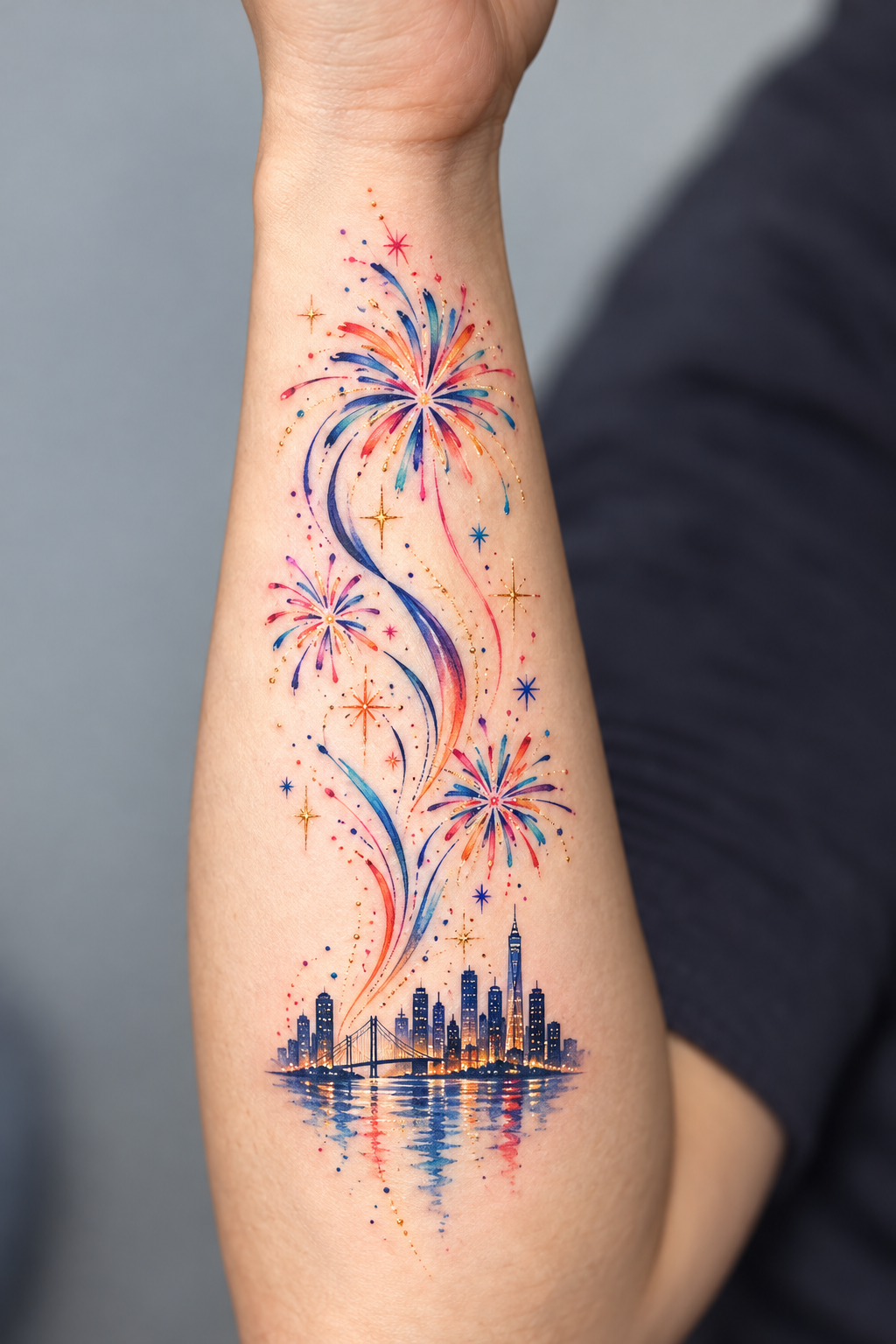 Fireworks Over the City Ink